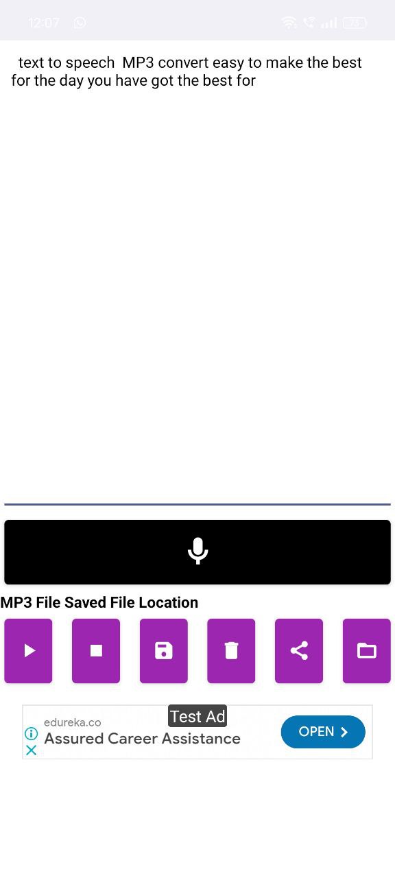 Text To mp3 Convertor | Indus Appstore | Screenshot