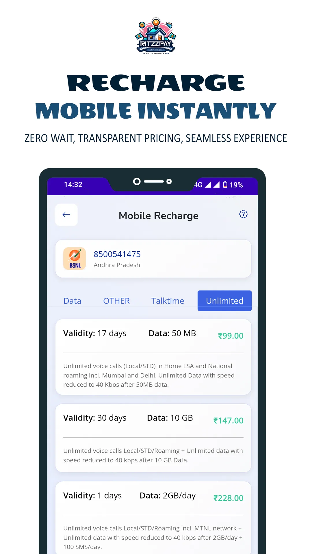 Ritzzpay | Pay Bills Instantly | Indus Appstore | Screenshot