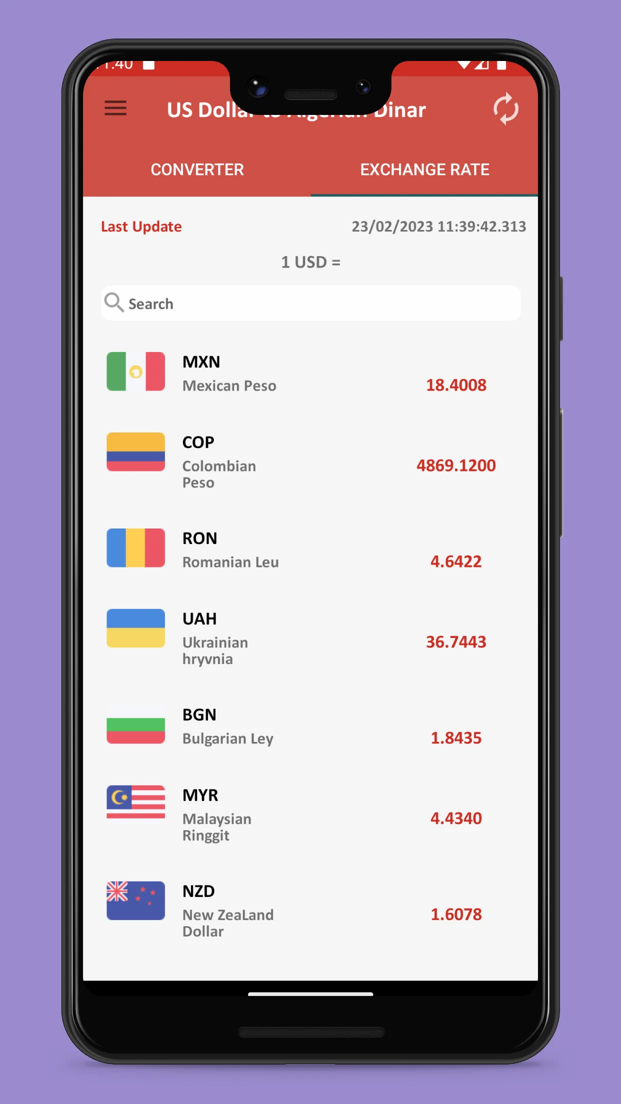 US Dollar to Algerian dinar App | Indus Appstore | Screenshot
