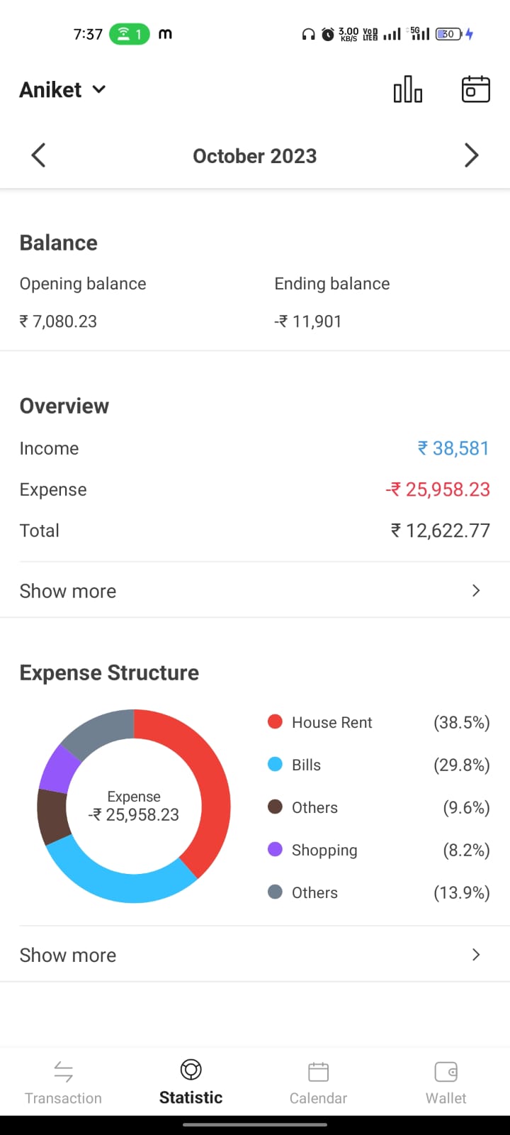 Expense manager & Budget planner | Cashtrackr | Indus Appstore | Screenshot