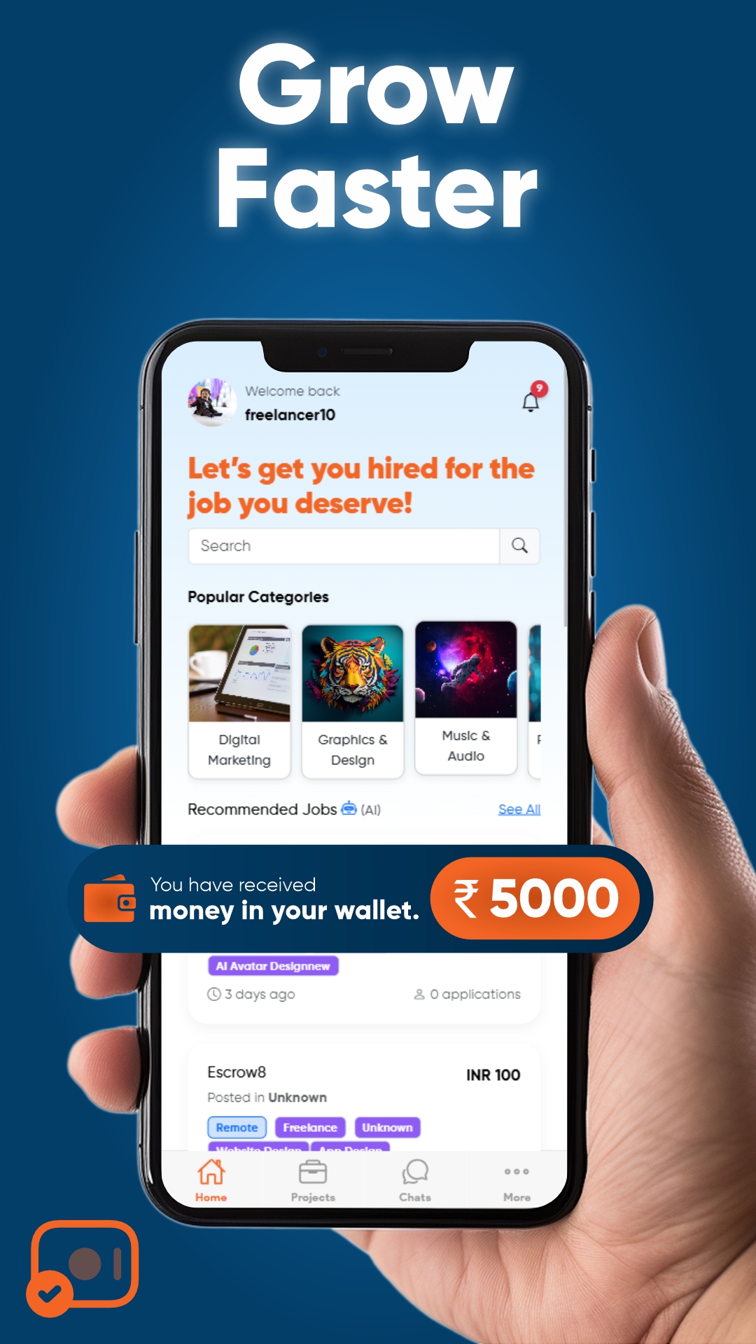Ollork - Hire Freelancers & Find Remote Work | Indus Appstore | Screenshot