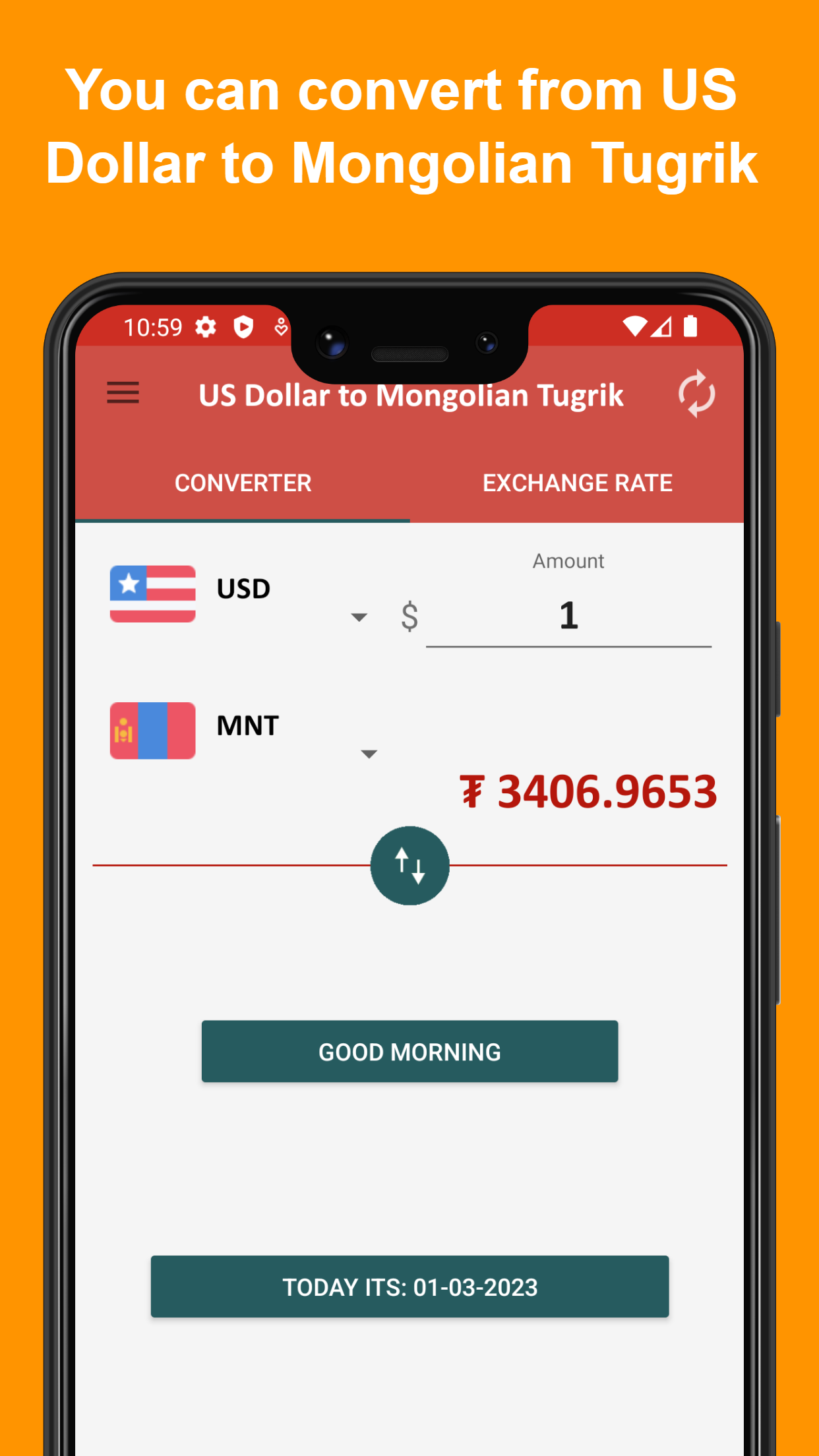 US dollar to Mongolian tugrik | Indus Appstore | Screenshot