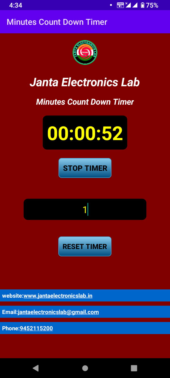 Minutes Count down Timer | Indus Appstore | Screenshot