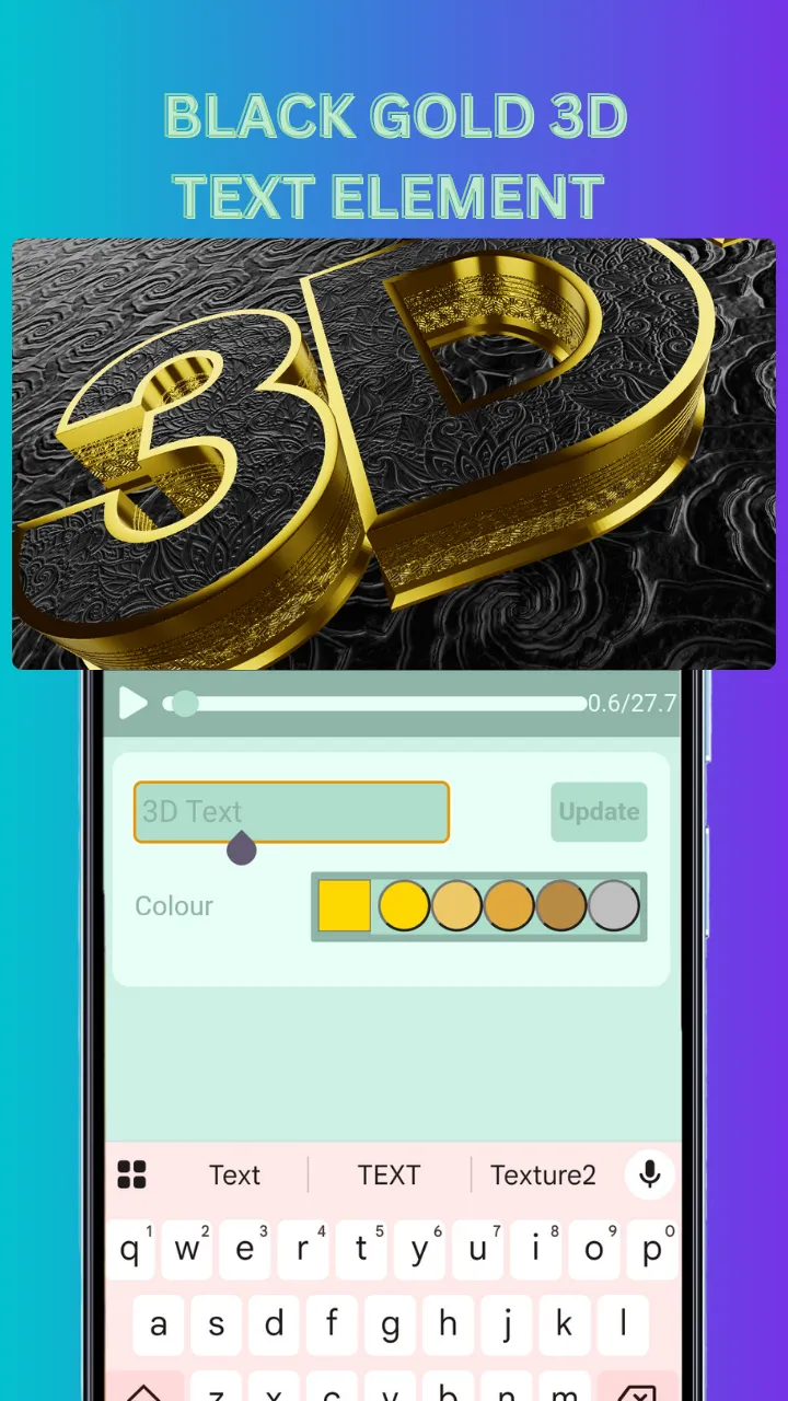 Intro Templet 3D Text & Logo Animation | Indus Appstore | Screenshot