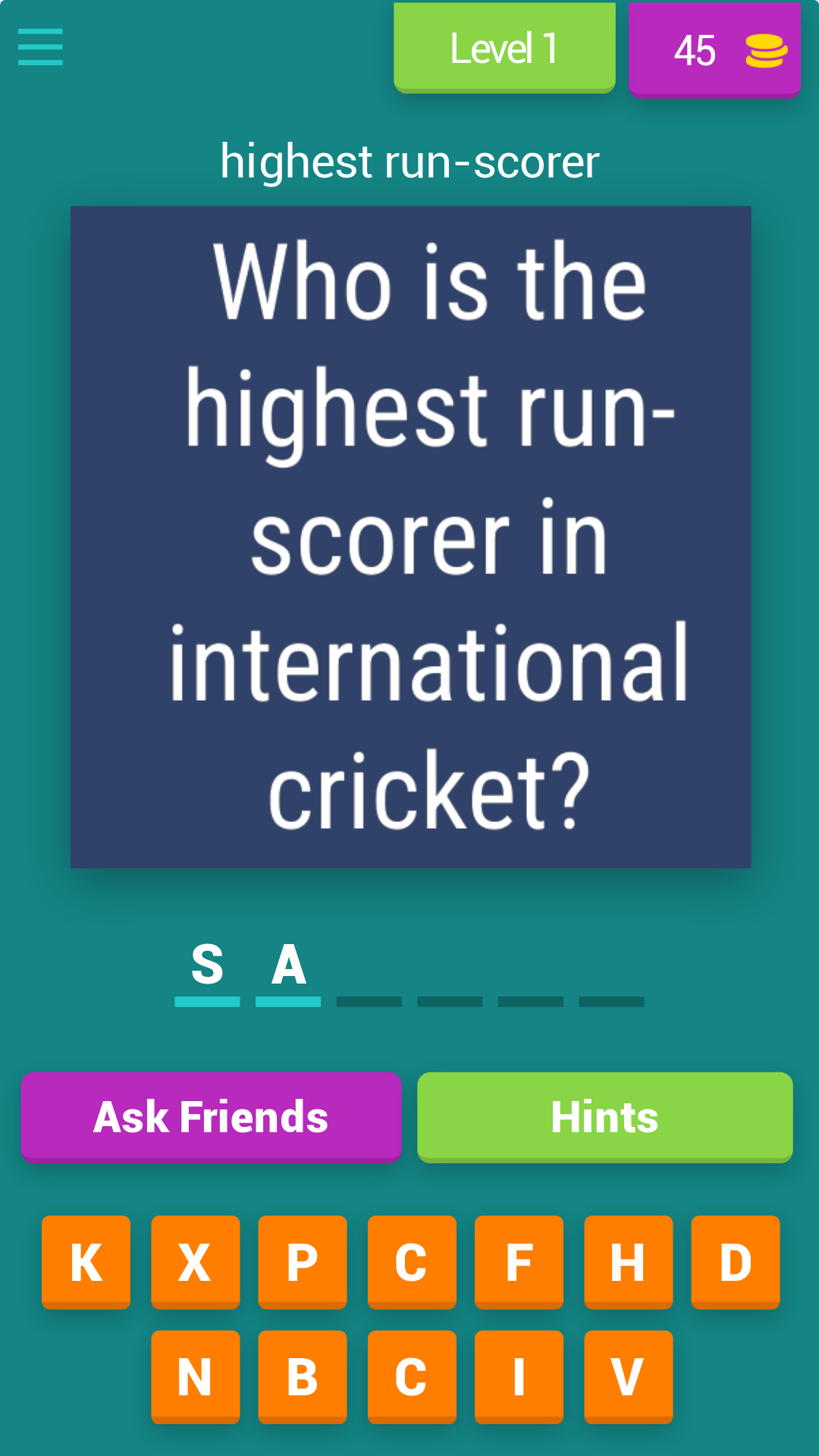 Indian Cricket Quiz Challenge | Indus Appstore | Screenshot