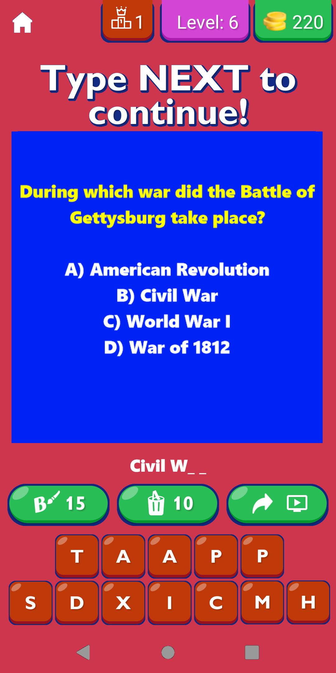 American History Quiz Game | Indus Appstore | Screenshot