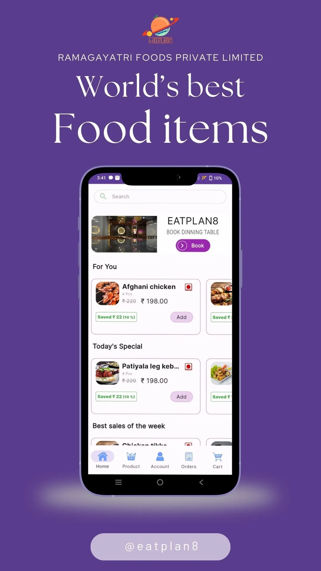 Eatplan8 | Indus Appstore | Screenshot