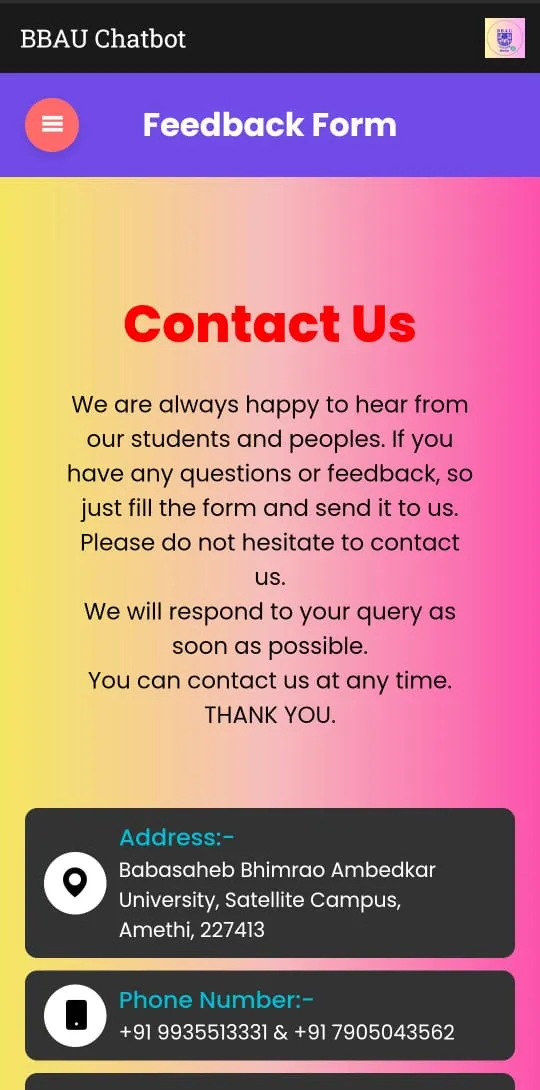 BBAU Chatbot For BScIT | Indus Appstore | Screenshot