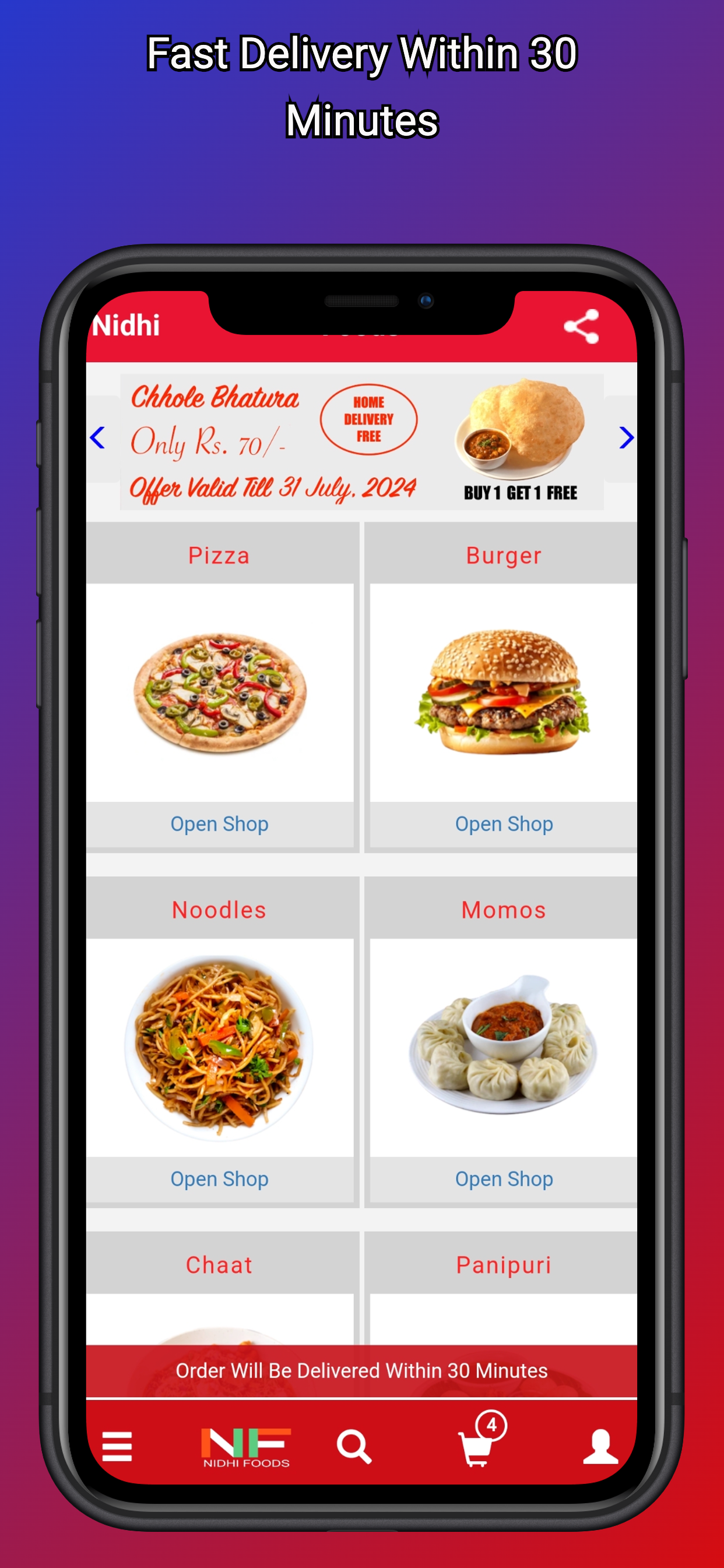 NIDHI FOODS : FOOD DELIVERY APP | Indus Appstore | Screenshot