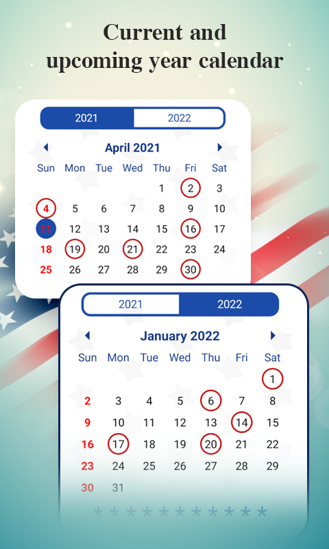 USA Holidays Calendar 2022/23 | Indus Appstore | Screenshot