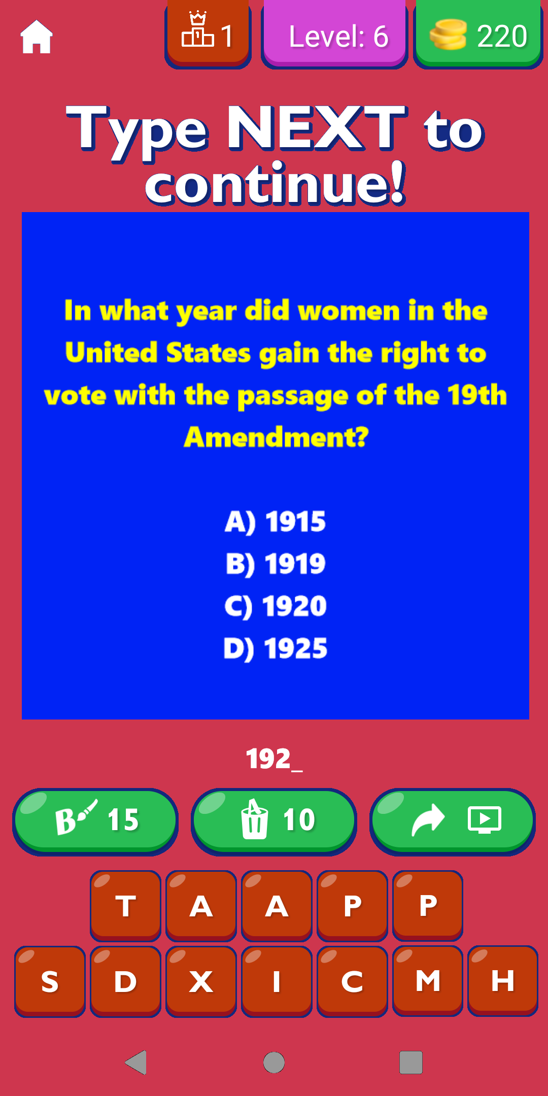 American History Quiz Game | Indus Appstore | Screenshot