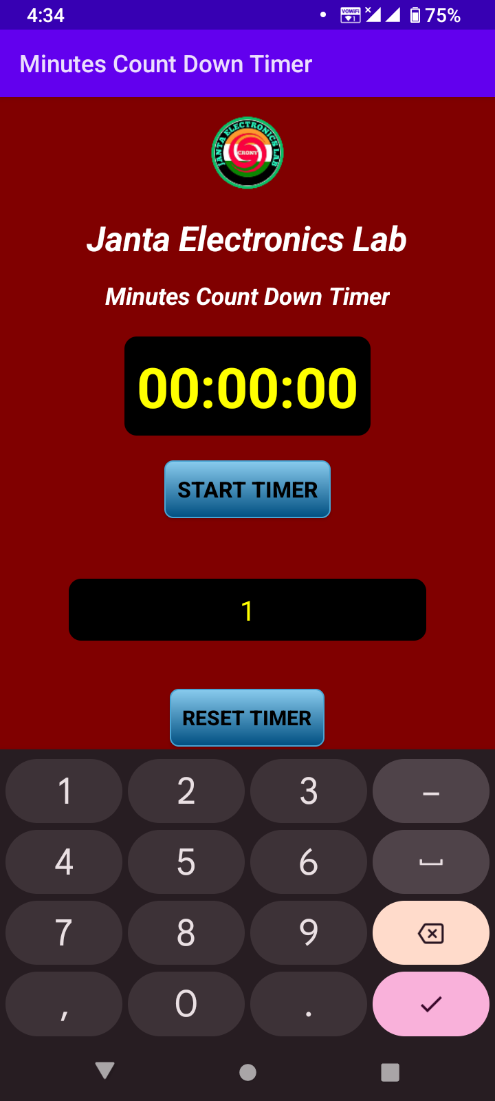 Minutes Count down Timer | Indus Appstore | Screenshot