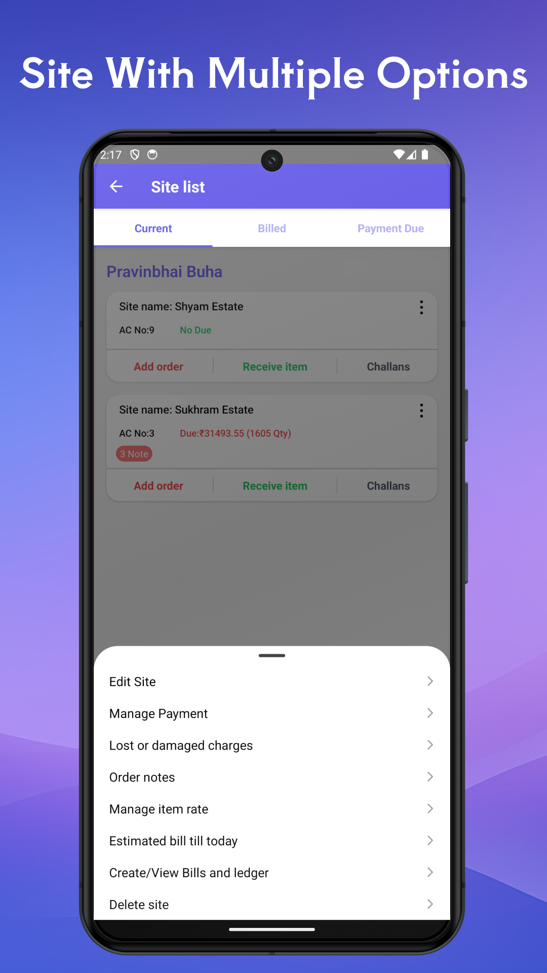 Modern Munimji: Rental invoice Billing App | Indus Appstore | Screenshot