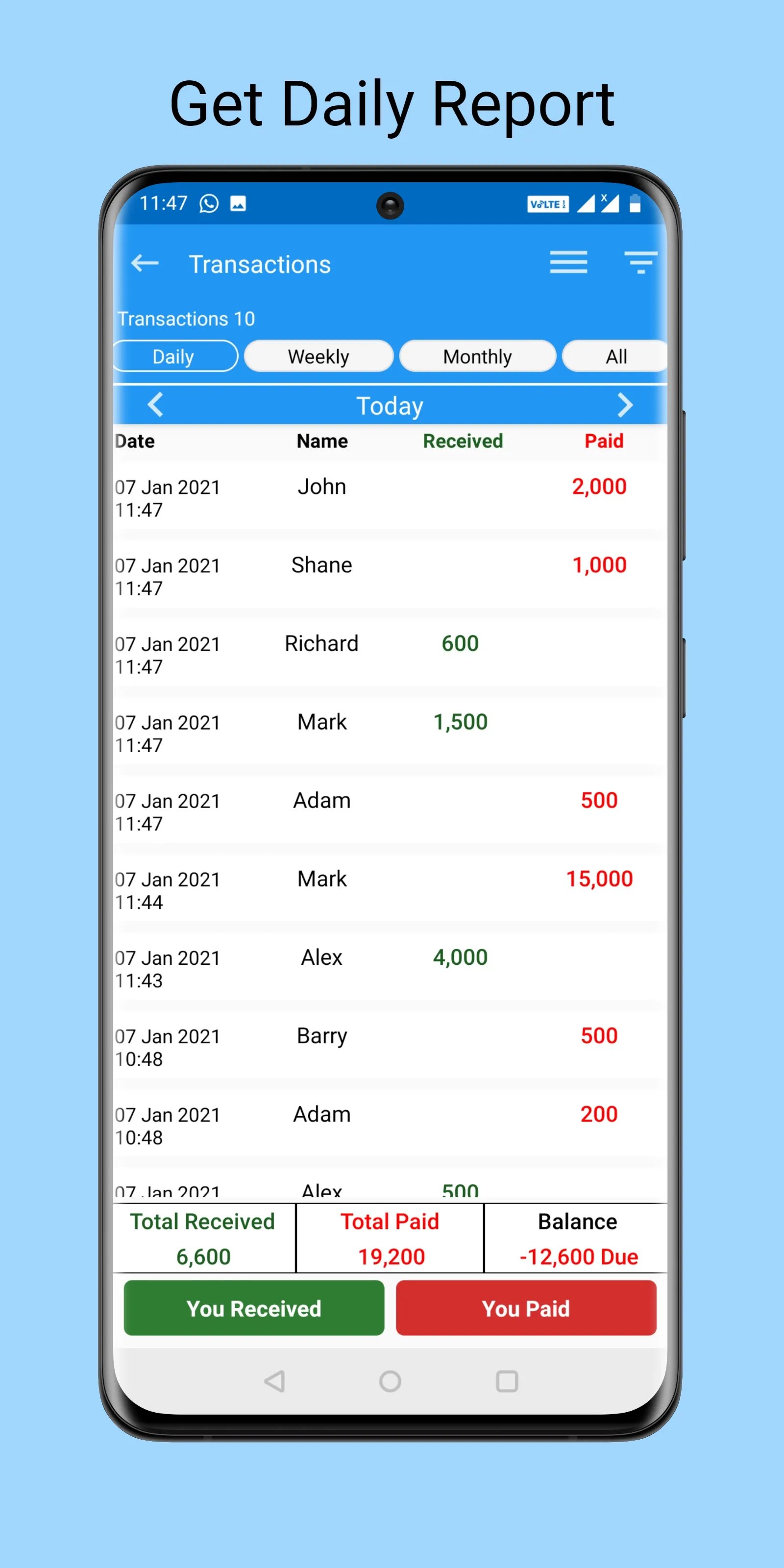 Credit Debit - ledger account, udhaar bahi khata | Indus Appstore | Screenshot