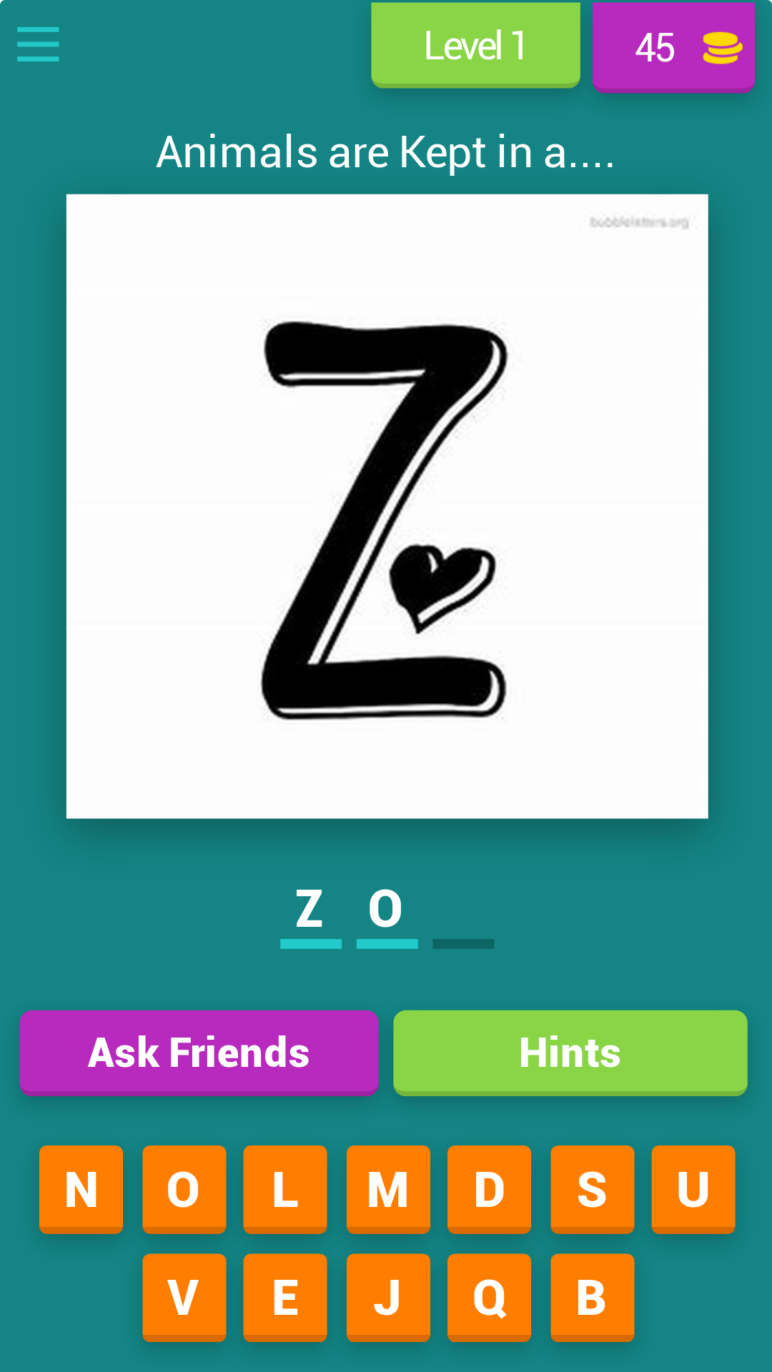 ALPHABET QUIZ | Indus Appstore | Screenshot