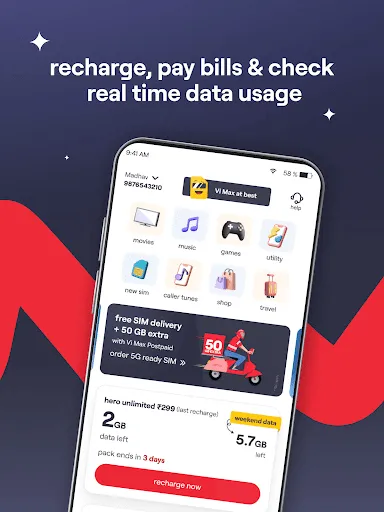 Vi: Recharge, Music, Games, TV | Indus Appstore | Screenshot