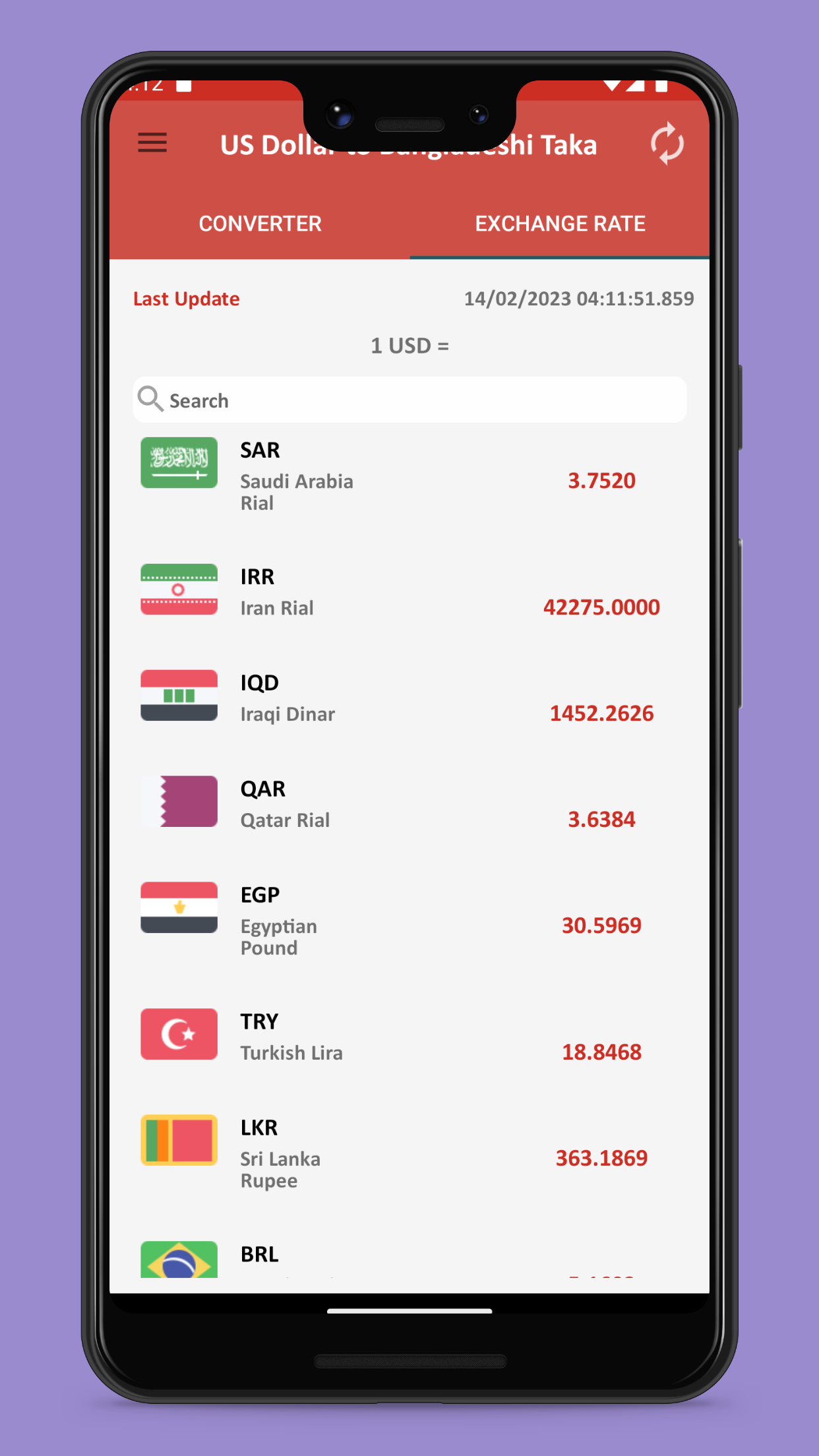 US dollar to Bangladeshi taka | Indus Appstore | Screenshot