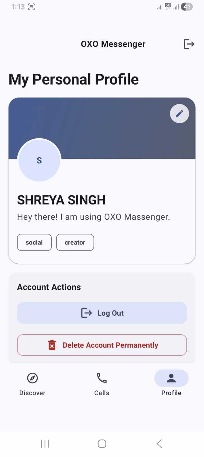 OXO messenger  | Indus Appstore | Screenshot