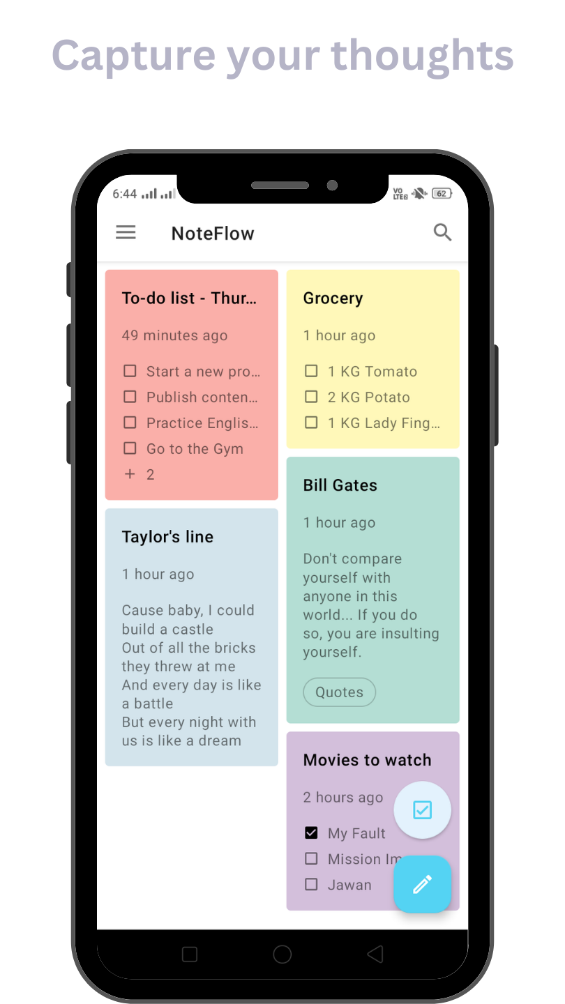 Notes Taking & Todo List App - NoteFlow | Indus Appstore | Screenshot