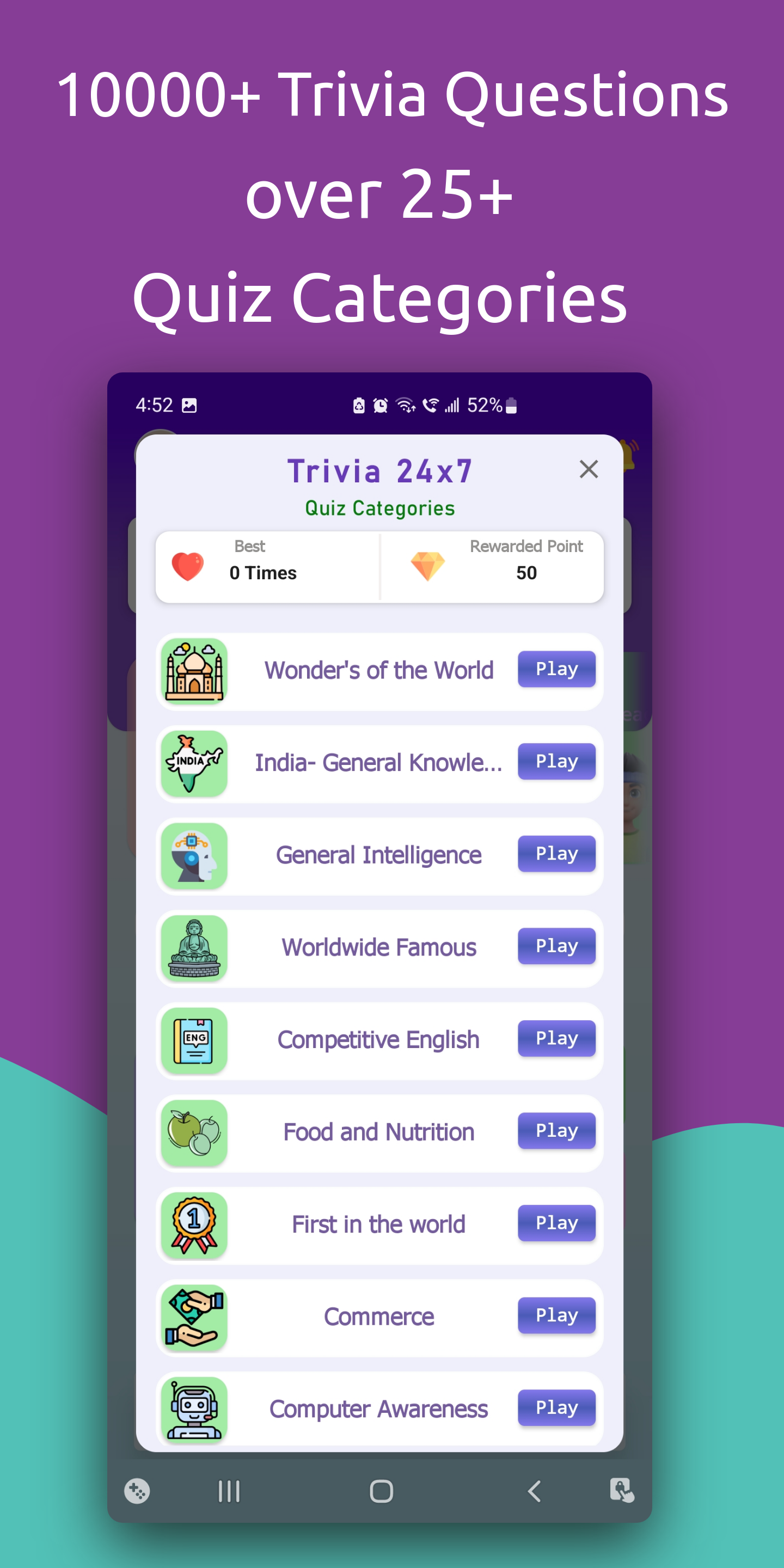 Trivia 24x7- Play Quizzes | Indus Appstore | Screenshot