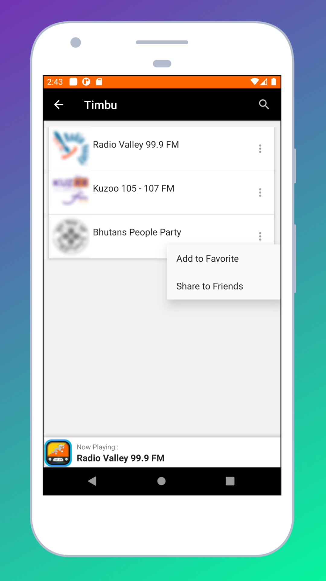 Radio Bhutan + Radio Bhutan FM | Indus Appstore | Screenshot