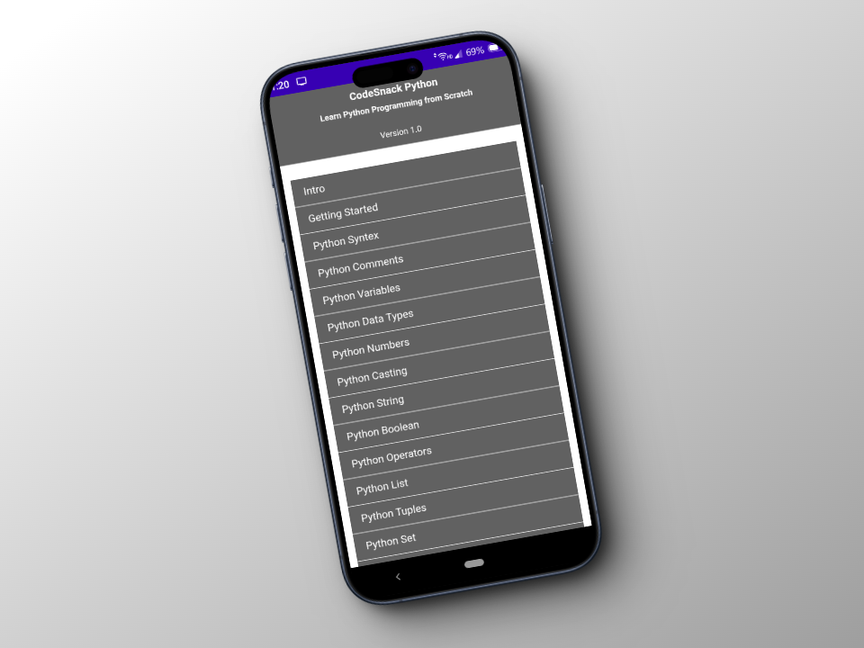CodeSnack: Learn Python | Indus Appstore | Screenshot