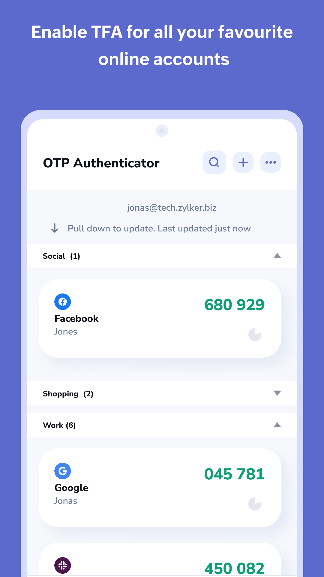 Authenticator App - OneAuth | Indus Appstore | Screenshot