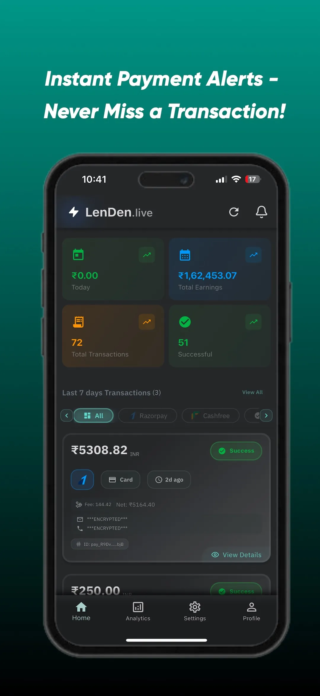 LenDen Live - Payment Alerts & Analytics | Indus Appstore | Screenshot