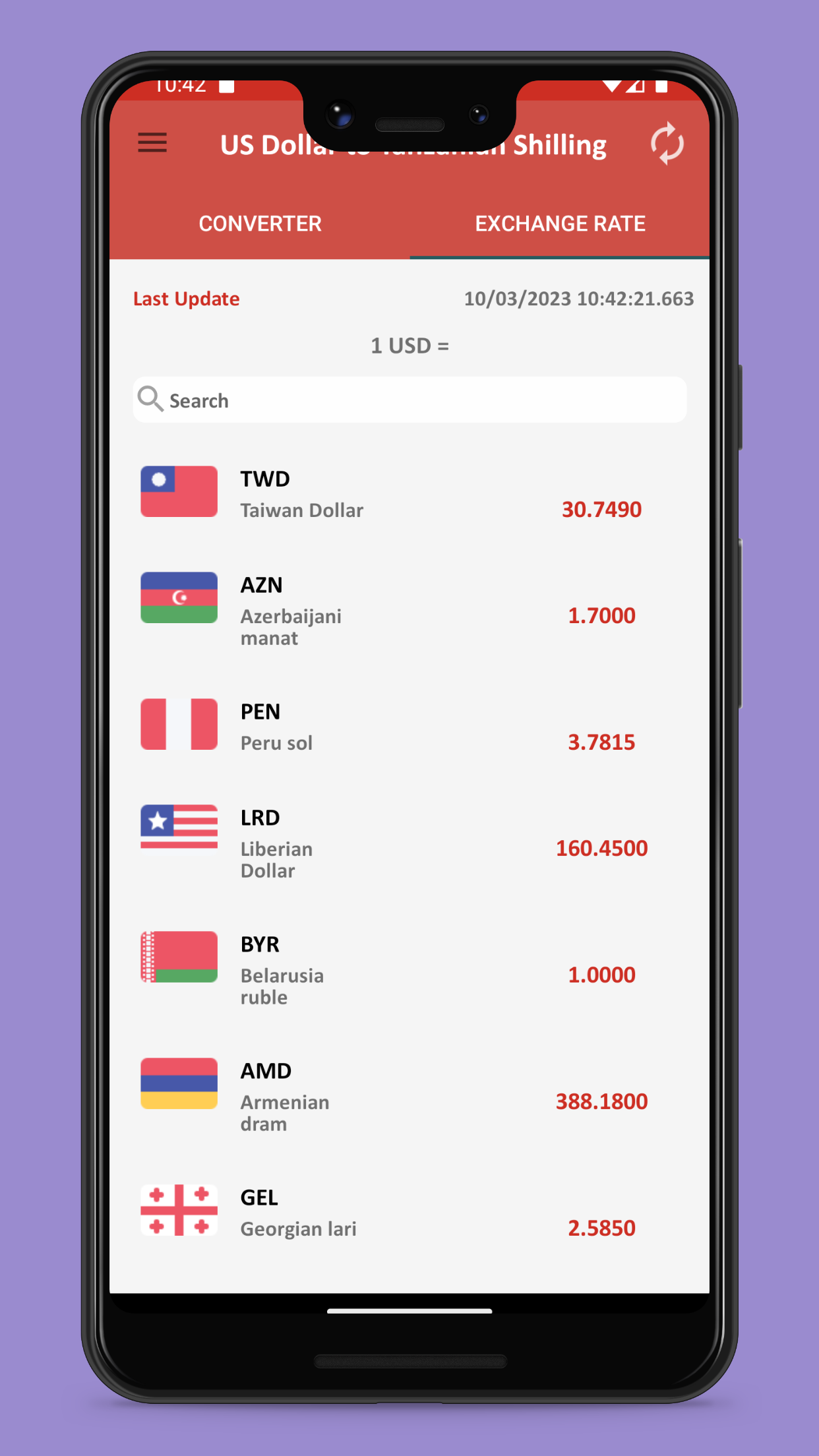 US Dollar to Tanzanian Shilling | Indus Appstore | Screenshot