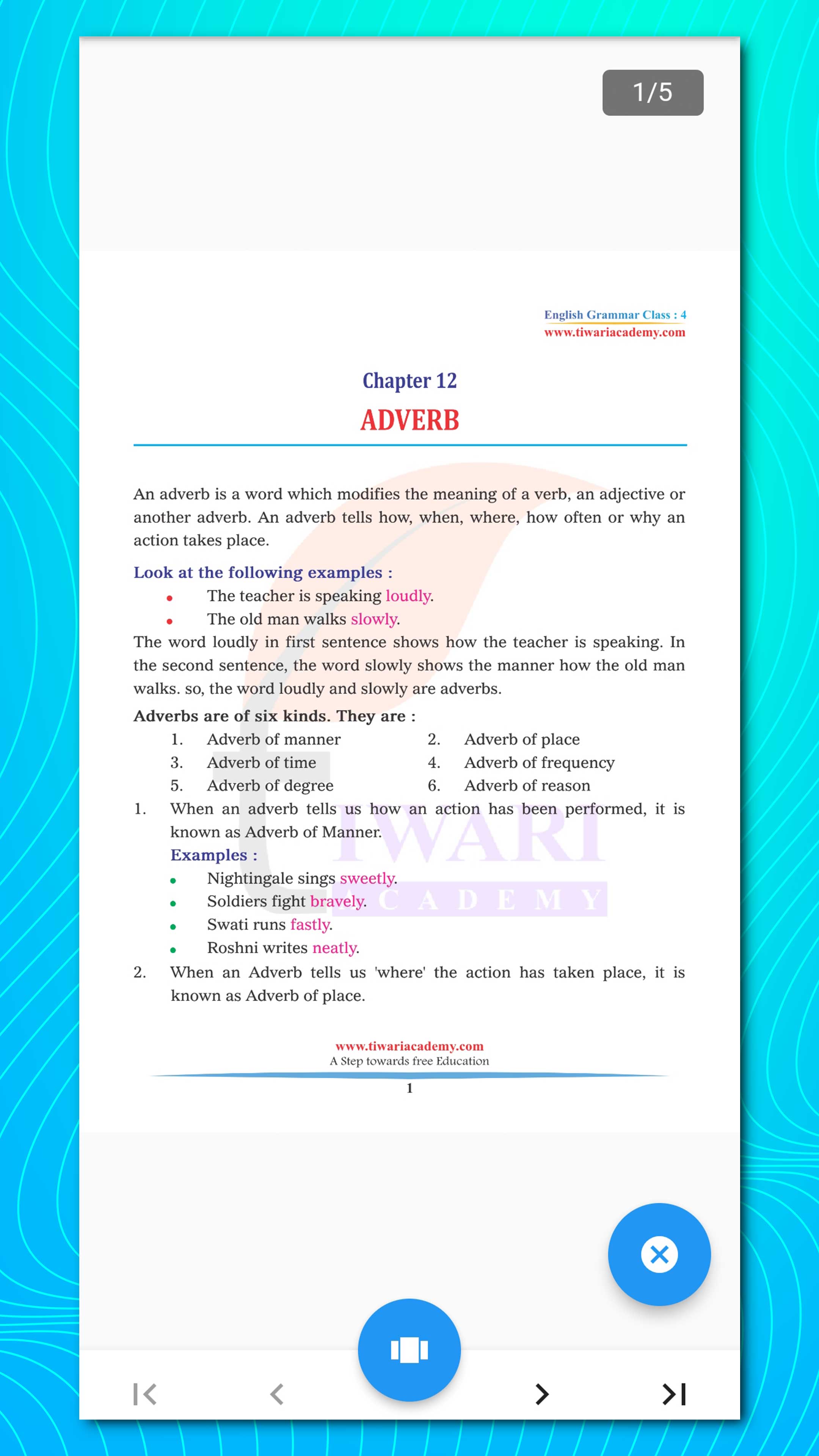 Class 4 English Grammar Book | Indus Appstore | Screenshot