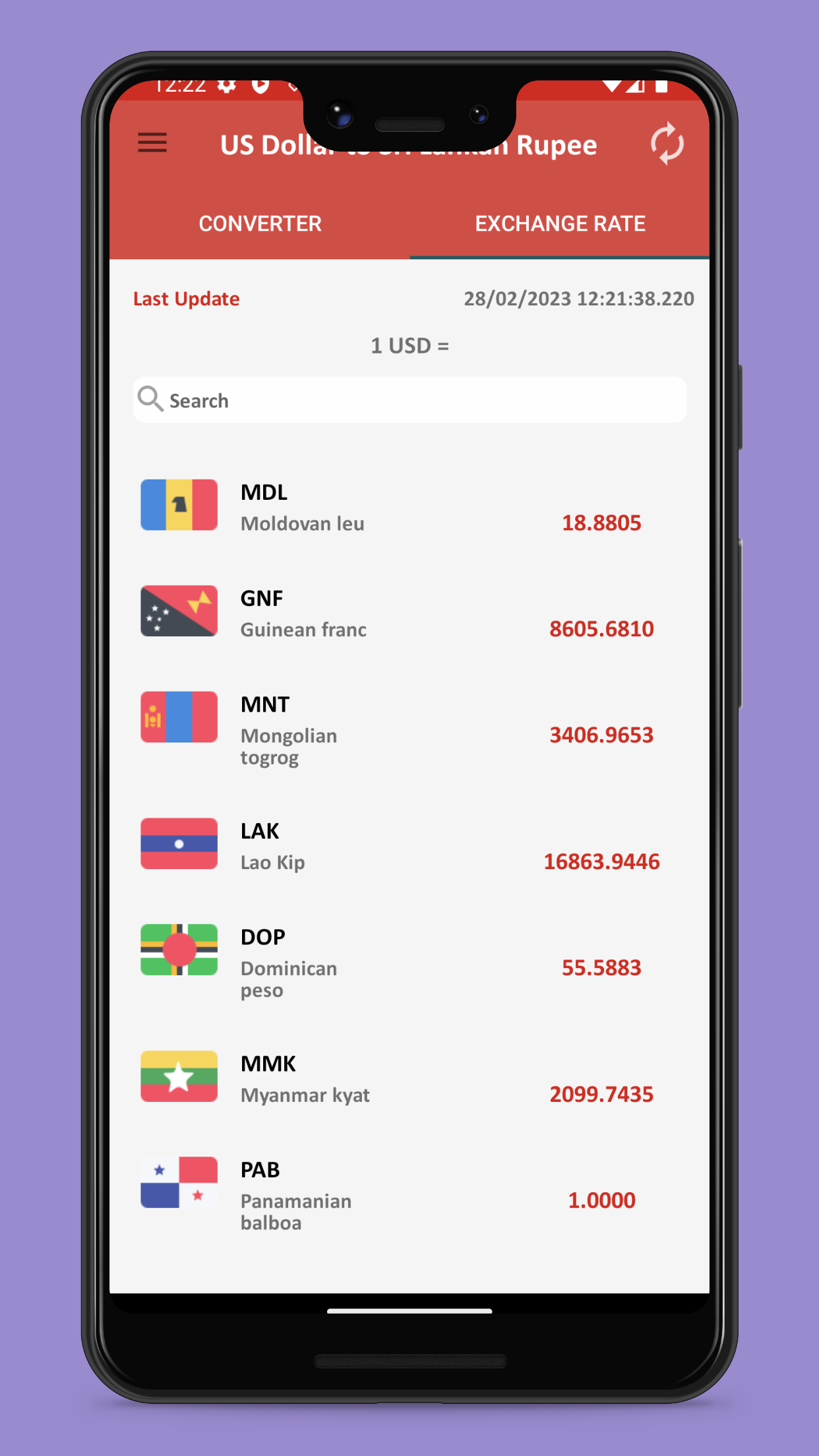 US dollar to Sri Lankan rupee | Indus Appstore | Screenshot