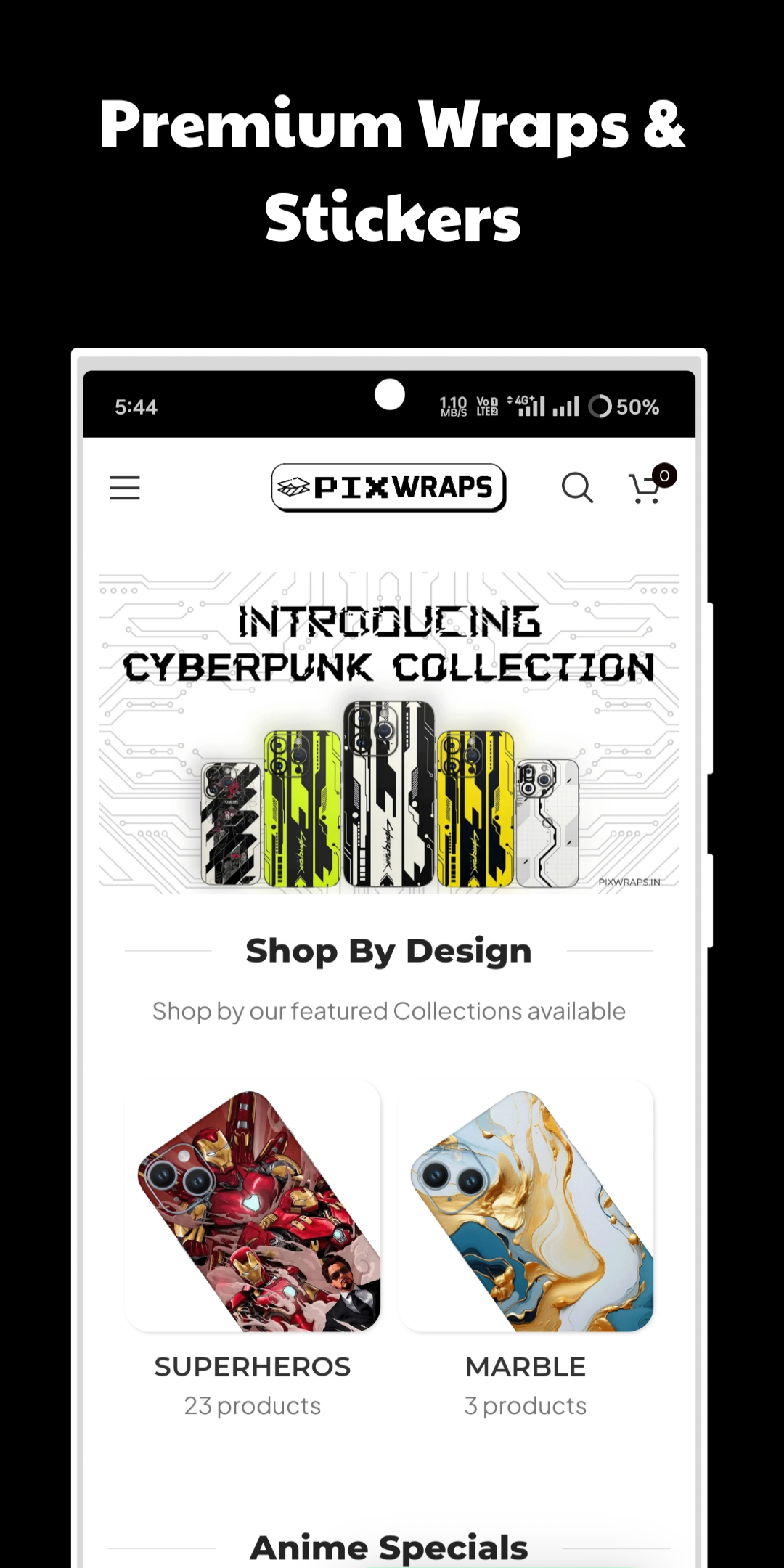 PixWraps - Mobile Skins & Wraps | Indus Appstore | Screenshot