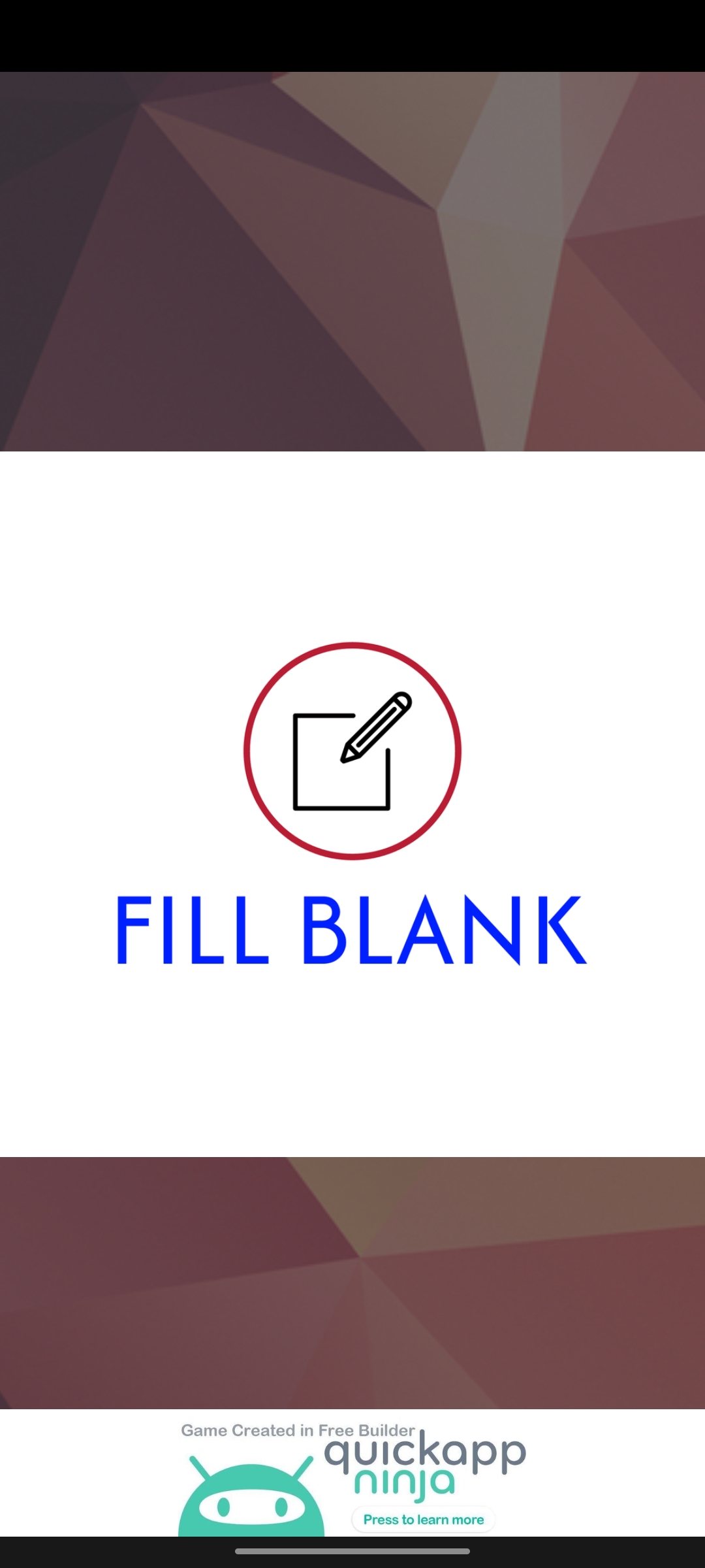 FILL BLANK | Indus Appstore | Screenshot