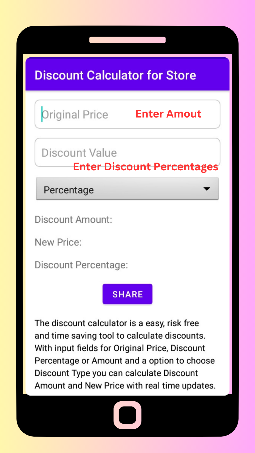 Discount Calculator For Store | Indus Appstore | Screenshot