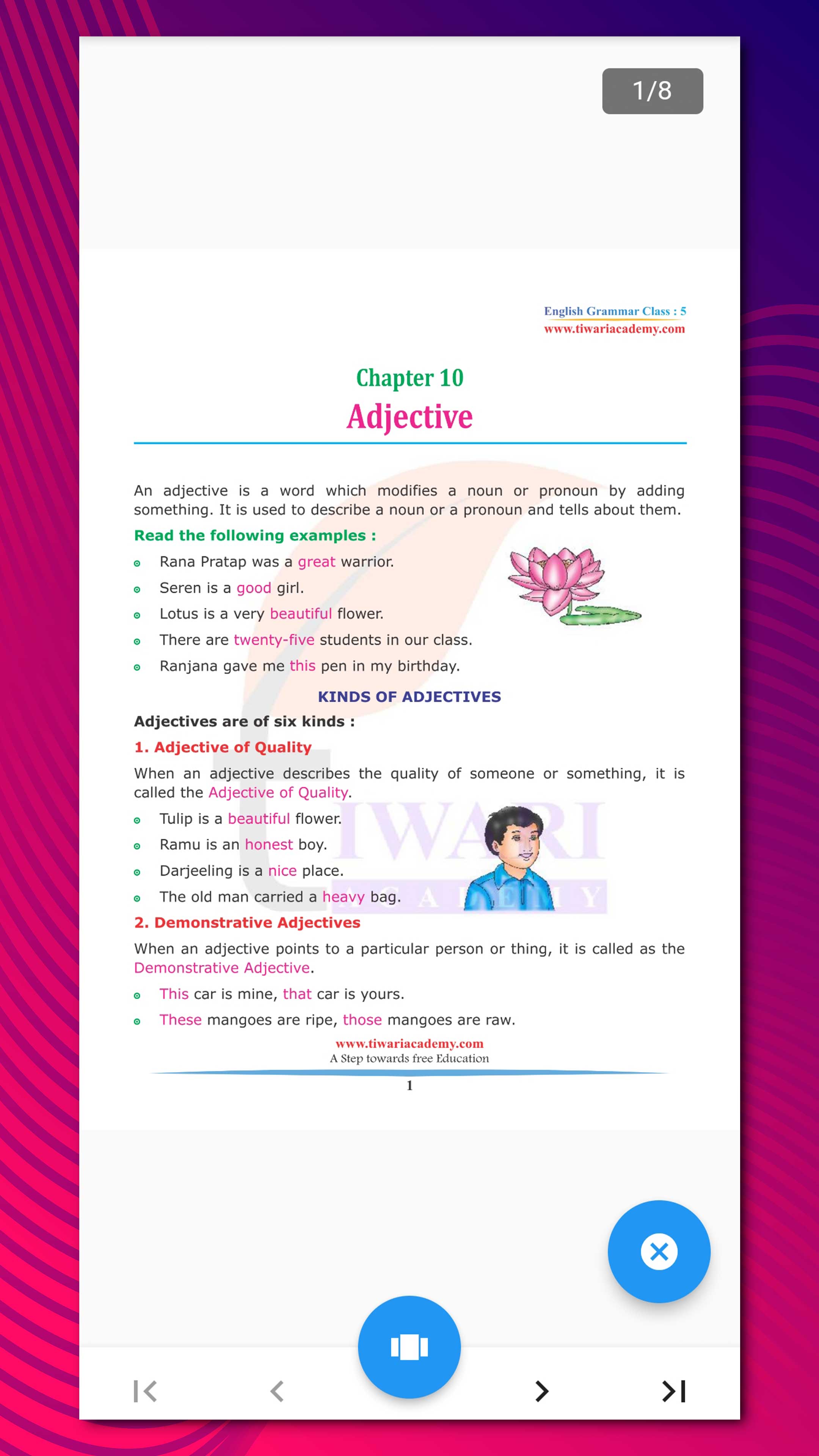 Class 5 English Grammar Book | Indus Appstore | Screenshot