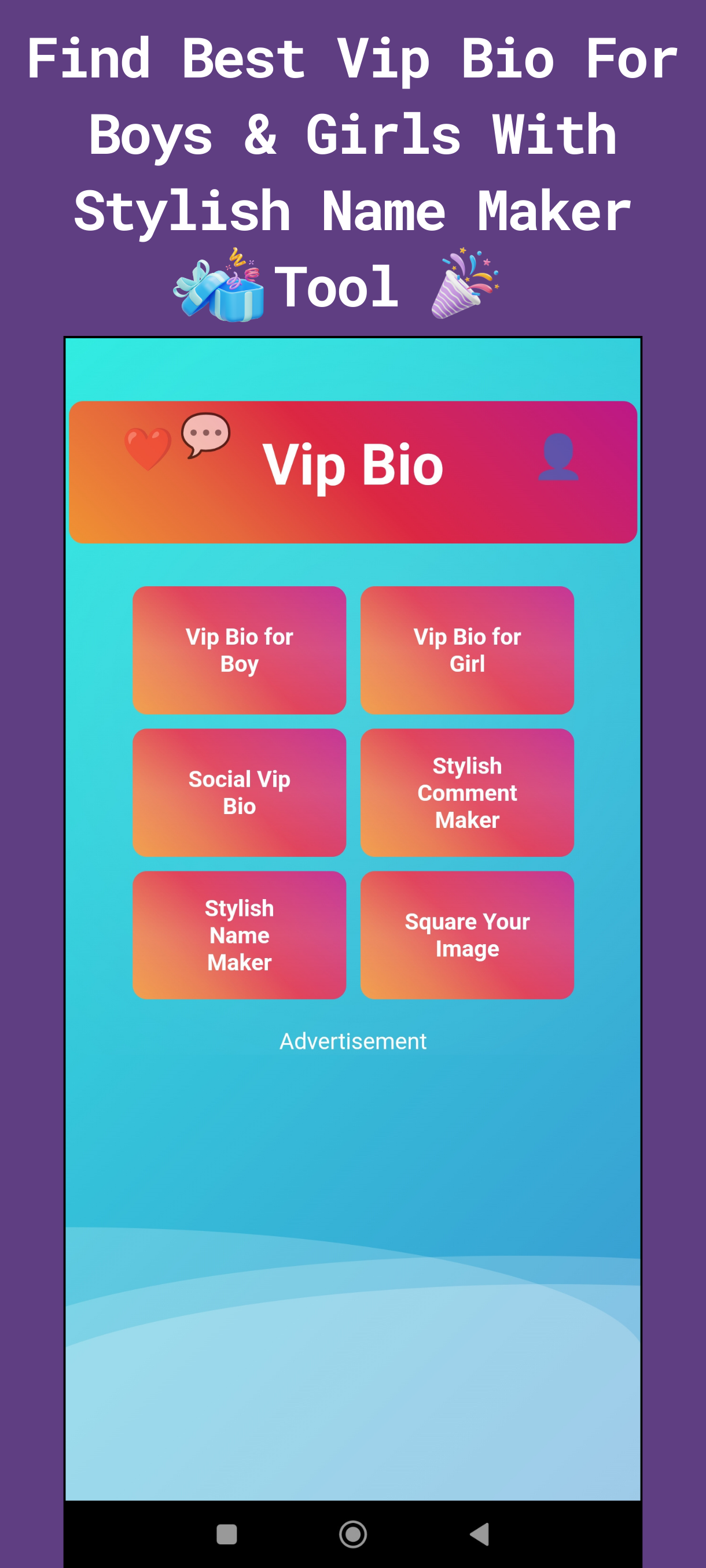 Vip Bio - insta Bio For Boys & Girls | Indus Appstore | Screenshot