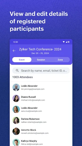 Zoho Backstage for Organizers | Indus Appstore | Screenshot