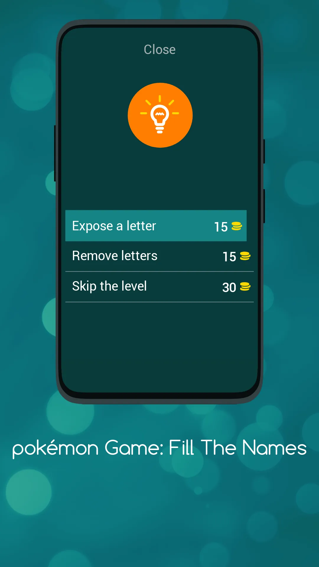 Pokémon Game: Fill The Names | Indus Appstore | Screenshot