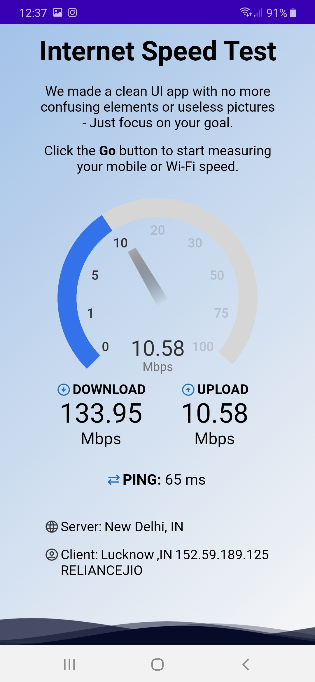 Internet Speed Test | Indus Appstore | Screenshot