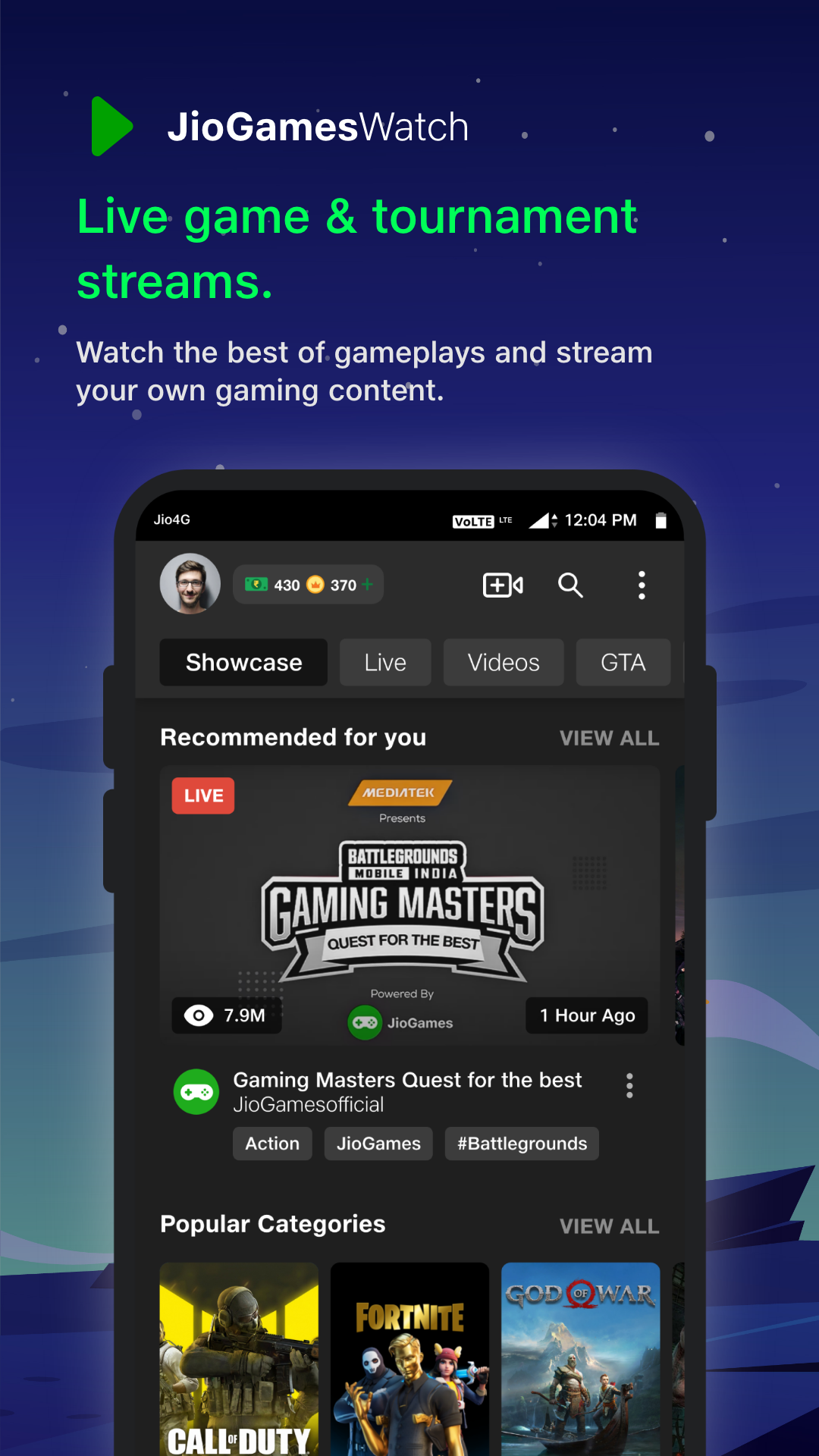 JioGames: Cloud Gaming, Instant Play & Game Store | Indus Appstore | Screenshot