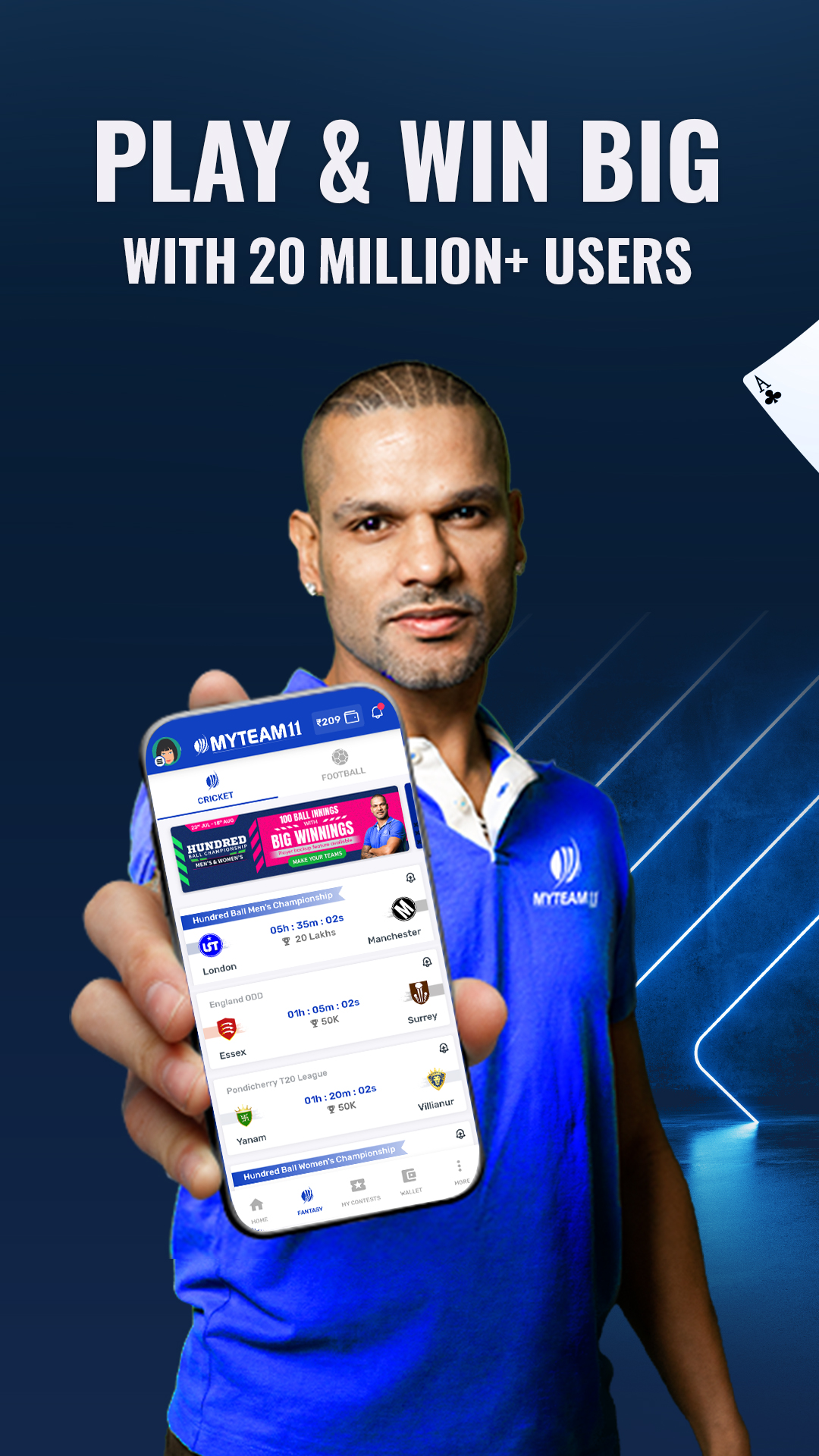 MYTEAM11: Fantasy Cricket, Rummy, Cash Games App | Indus Appstore | Screenshot