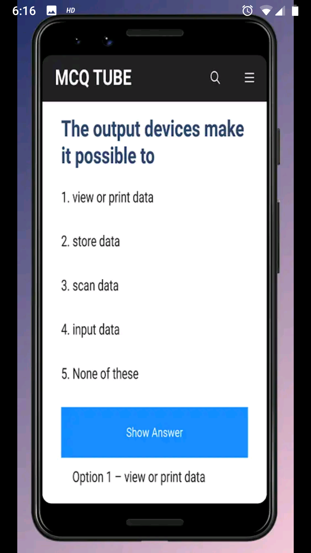 MCQ TUBE (GK, GRE, CTET, NEET) | Indus Appstore | Screenshot