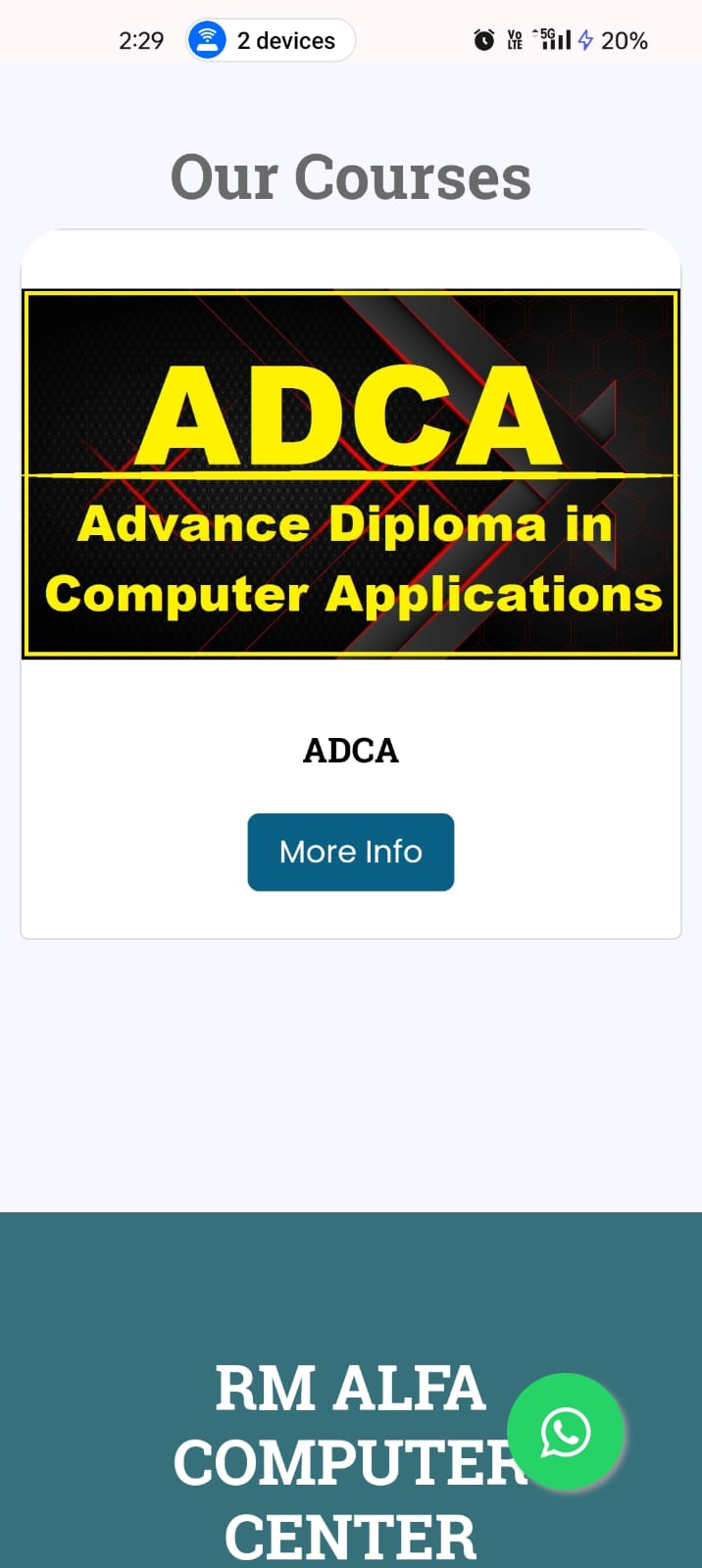 RM ALFA COMPUTER CENTER | Indus Appstore | Screenshot