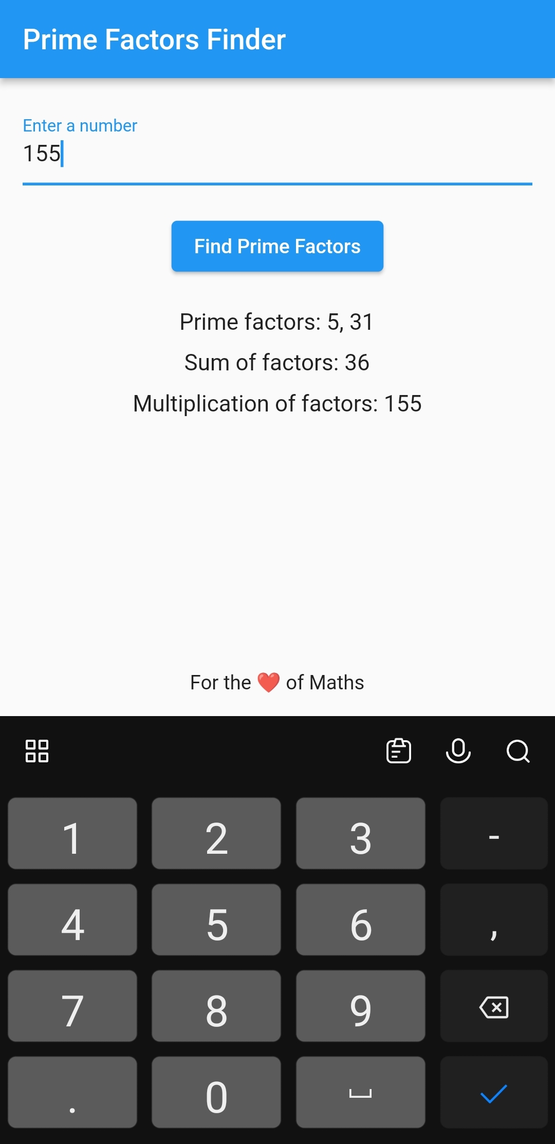 Prime Factors Finder | Indus Appstore | Screenshot