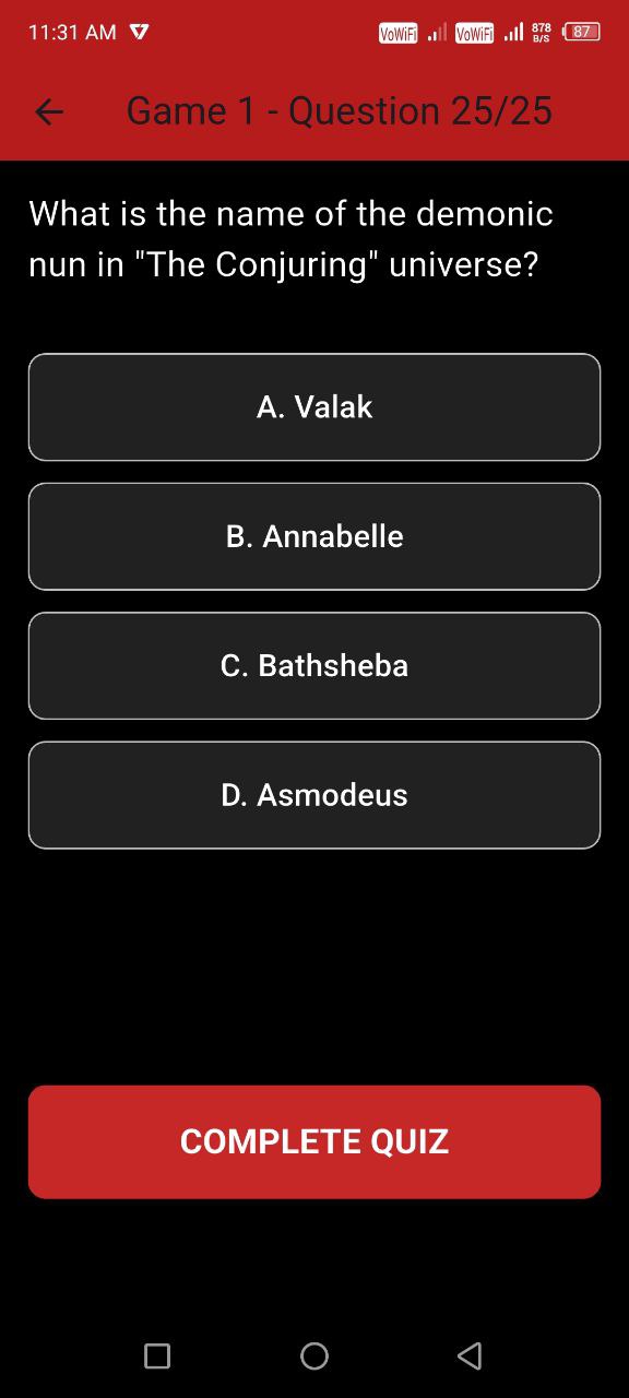 Horror Movie Quiz Game | Indus Appstore | Screenshot