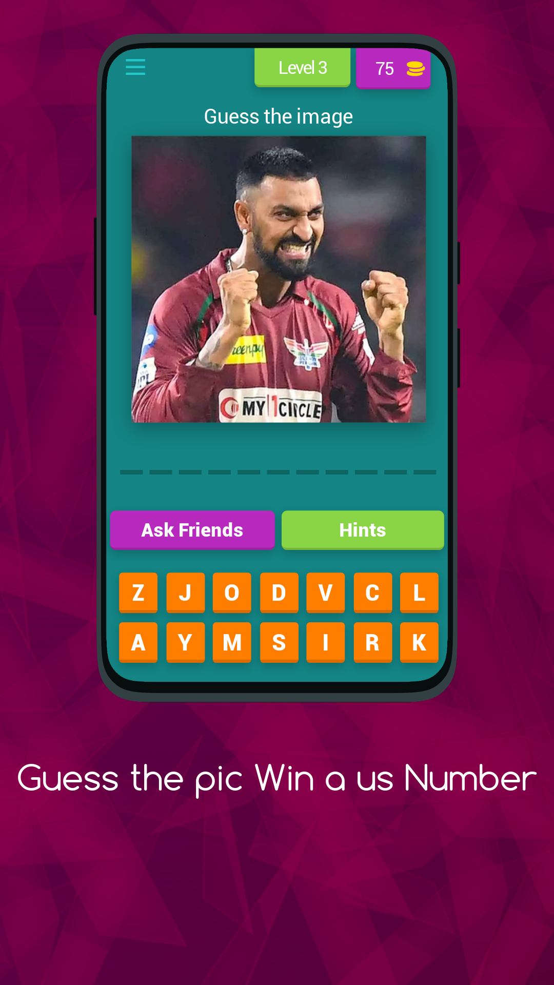 Guess the Picture Quiz´win a us number | Indus Appstore | Screenshot