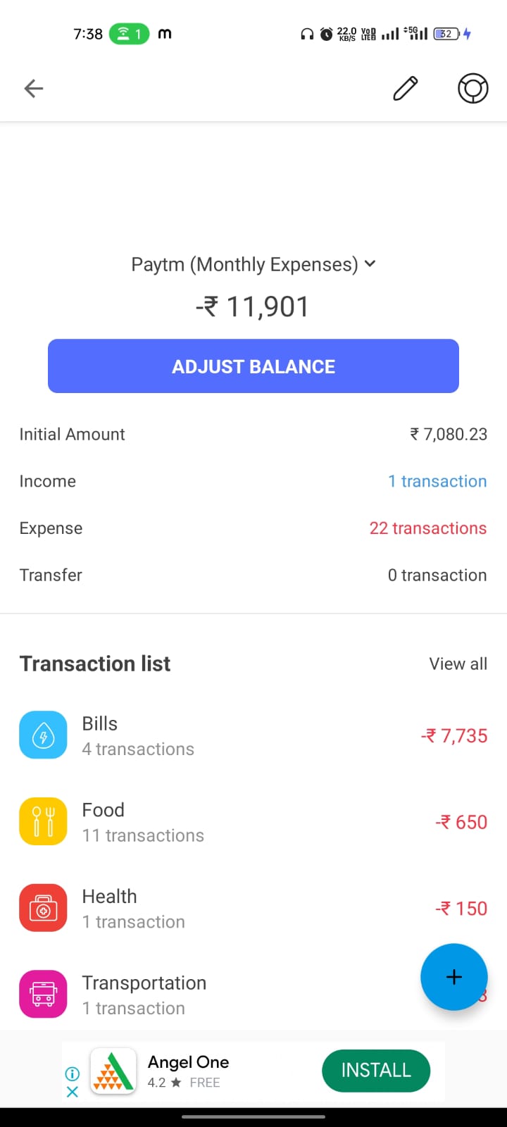 Expense manager & Budget planner | Cashtrackr | Indus Appstore | Screenshot