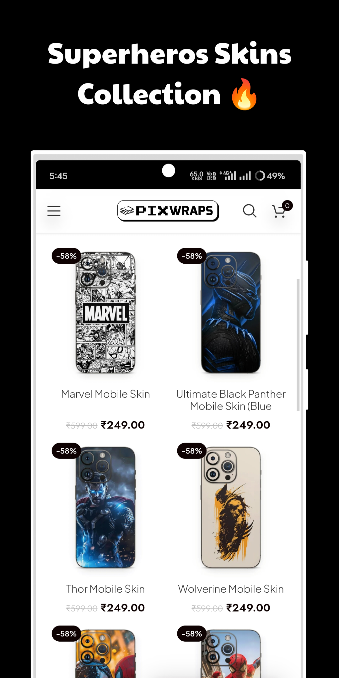 PixWraps - Mobile Skins & Wraps | Indus Appstore | Screenshot