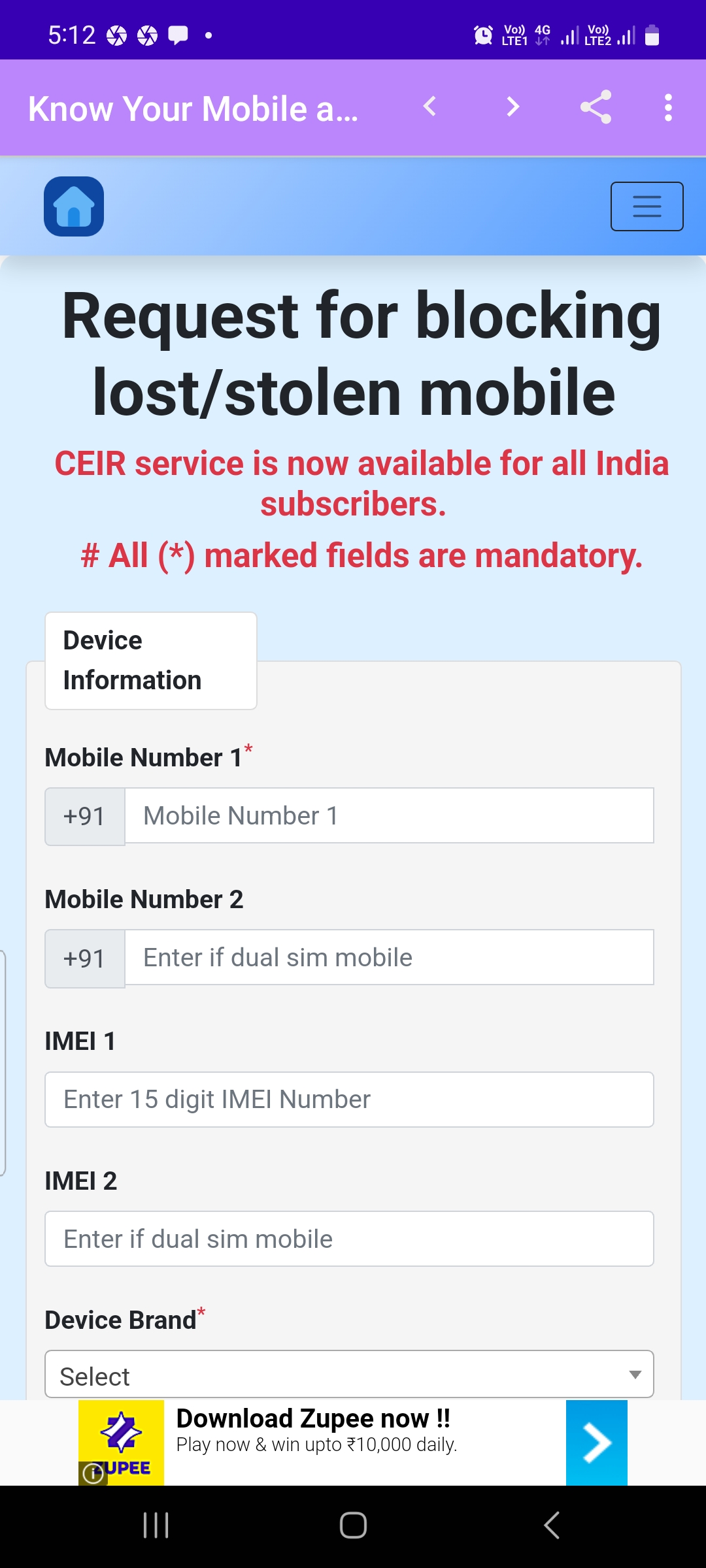 Know Your Sim Cards ( Block Unblock) | Indus Appstore | Screenshot