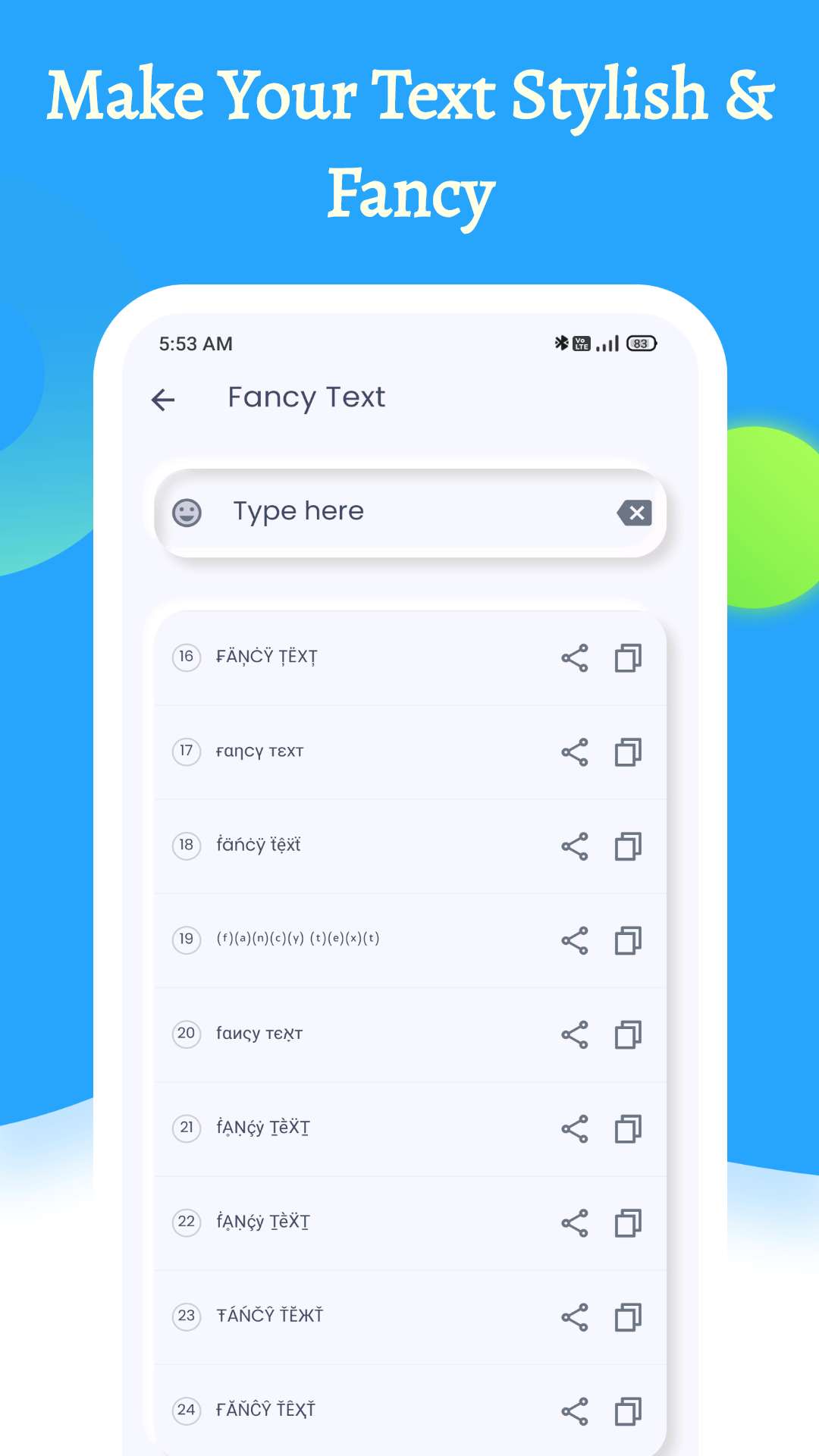 Fancy Text Generator | Indus Appstore | Screenshot